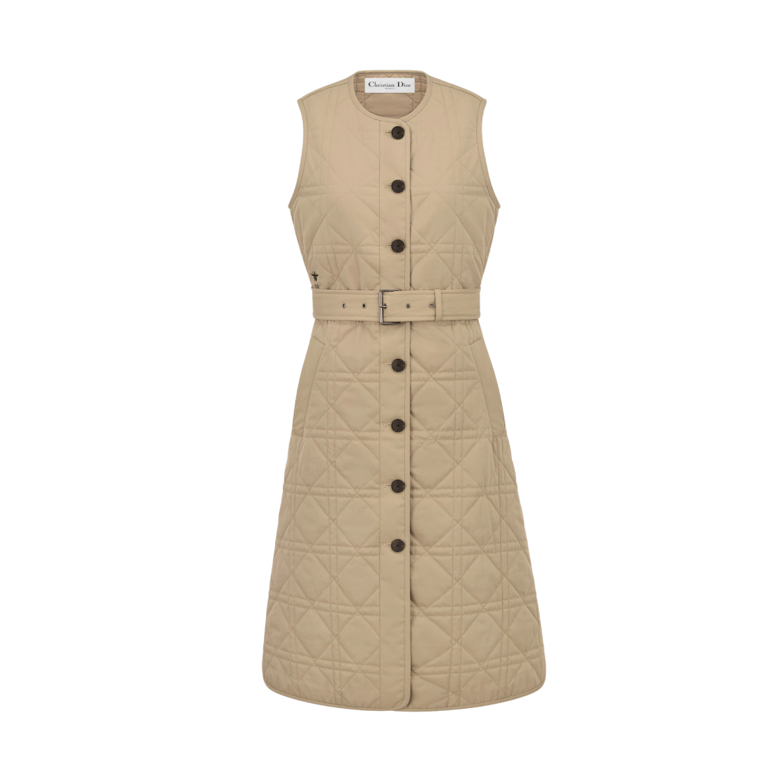 (W) Dior 3-in-1 Macrocannage Trench Coat Beige Cotton Gabardine 상세 이미지 5