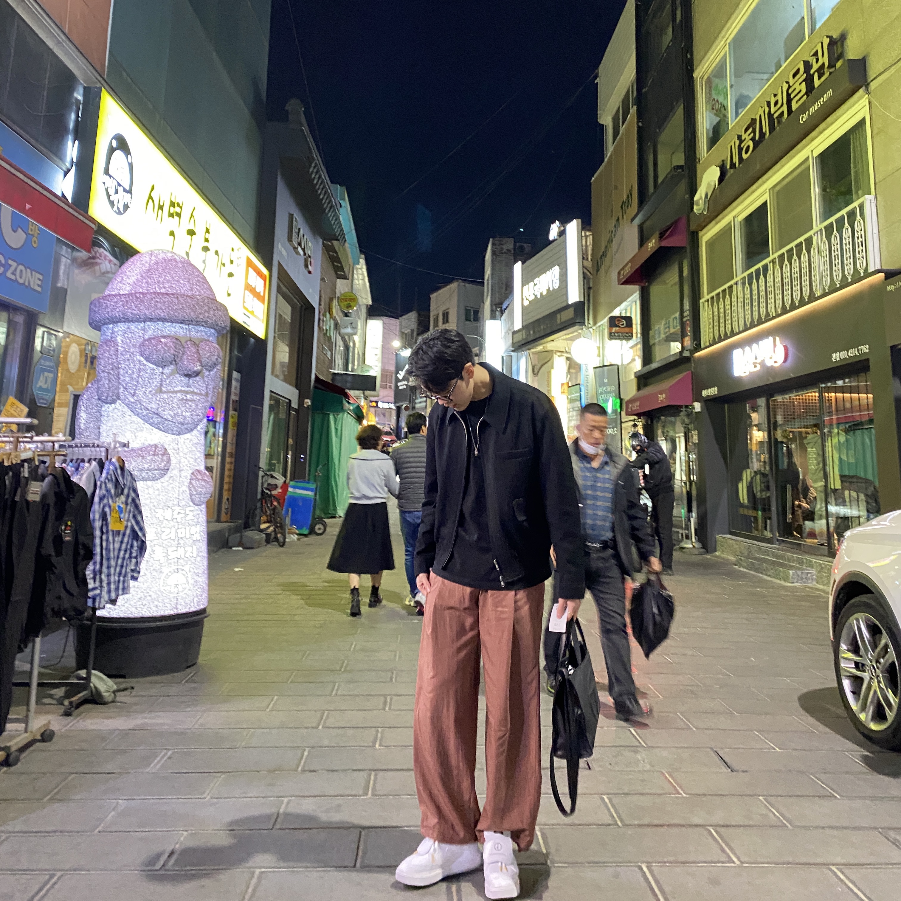 Nike x Peaceminusone Kwondo1 White 착용 스타일