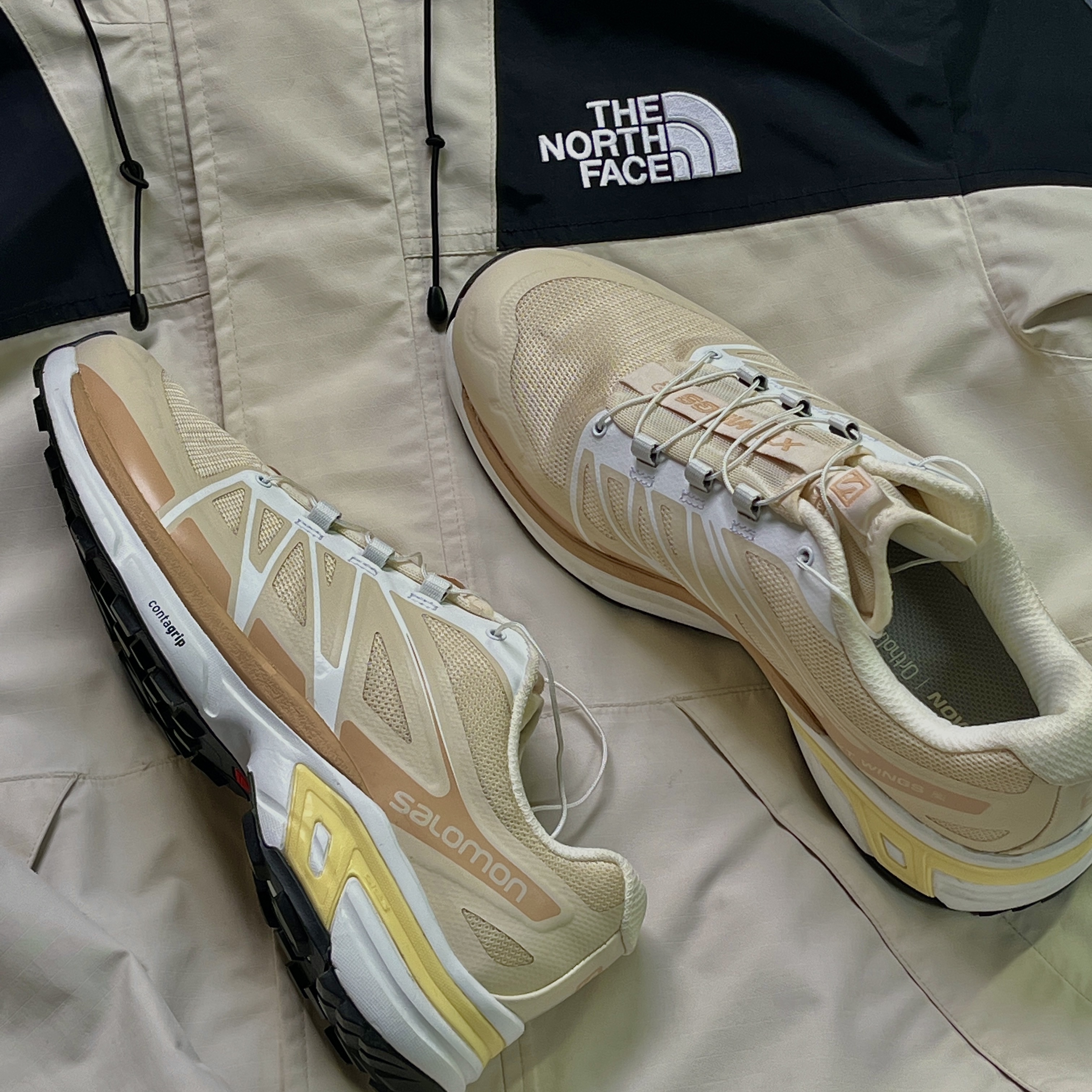 Salomon XT-Wings 2 Turtledove 착용 스타일 - 3