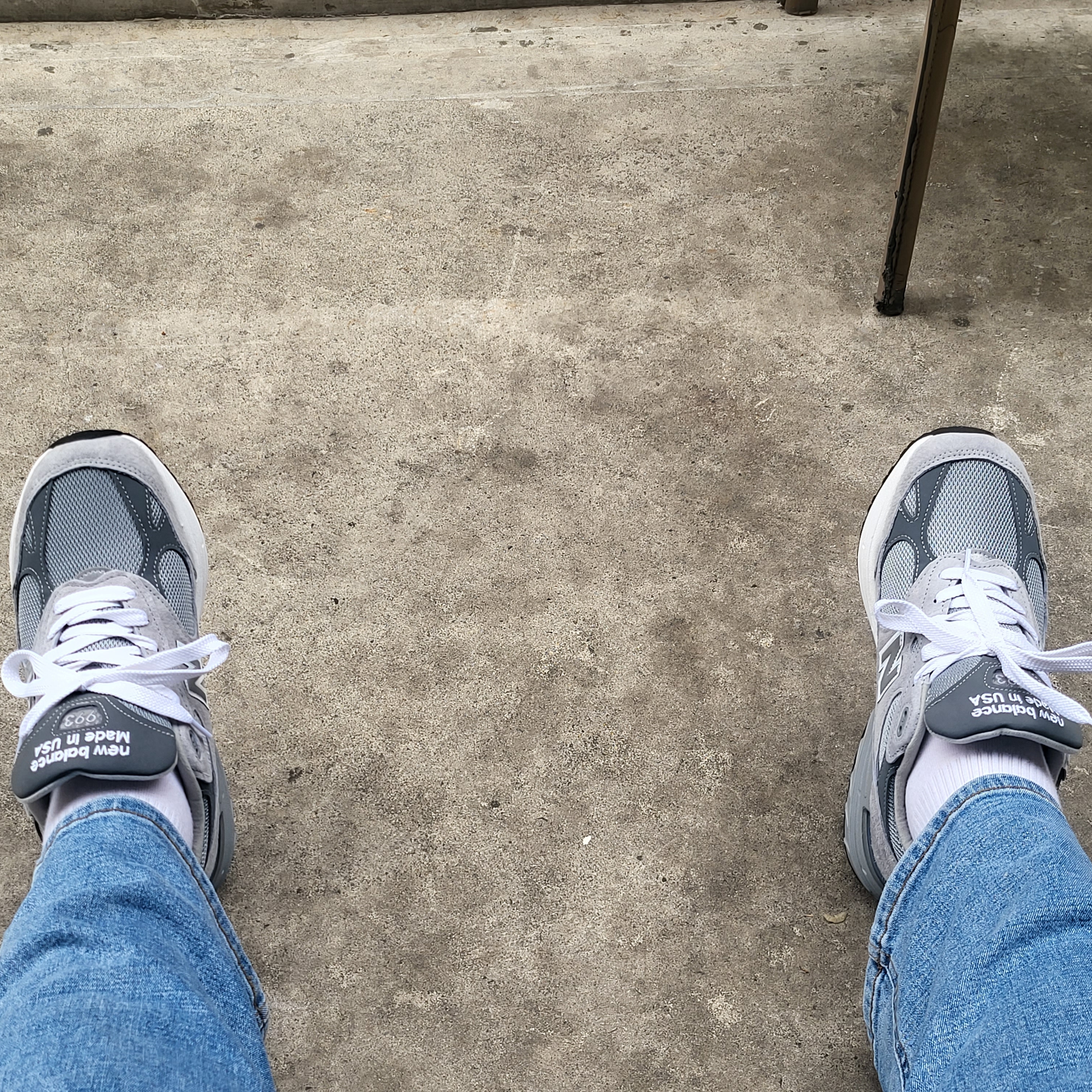 New Balance 993 Made in USA Grey - 2E Wide 착용 스타일