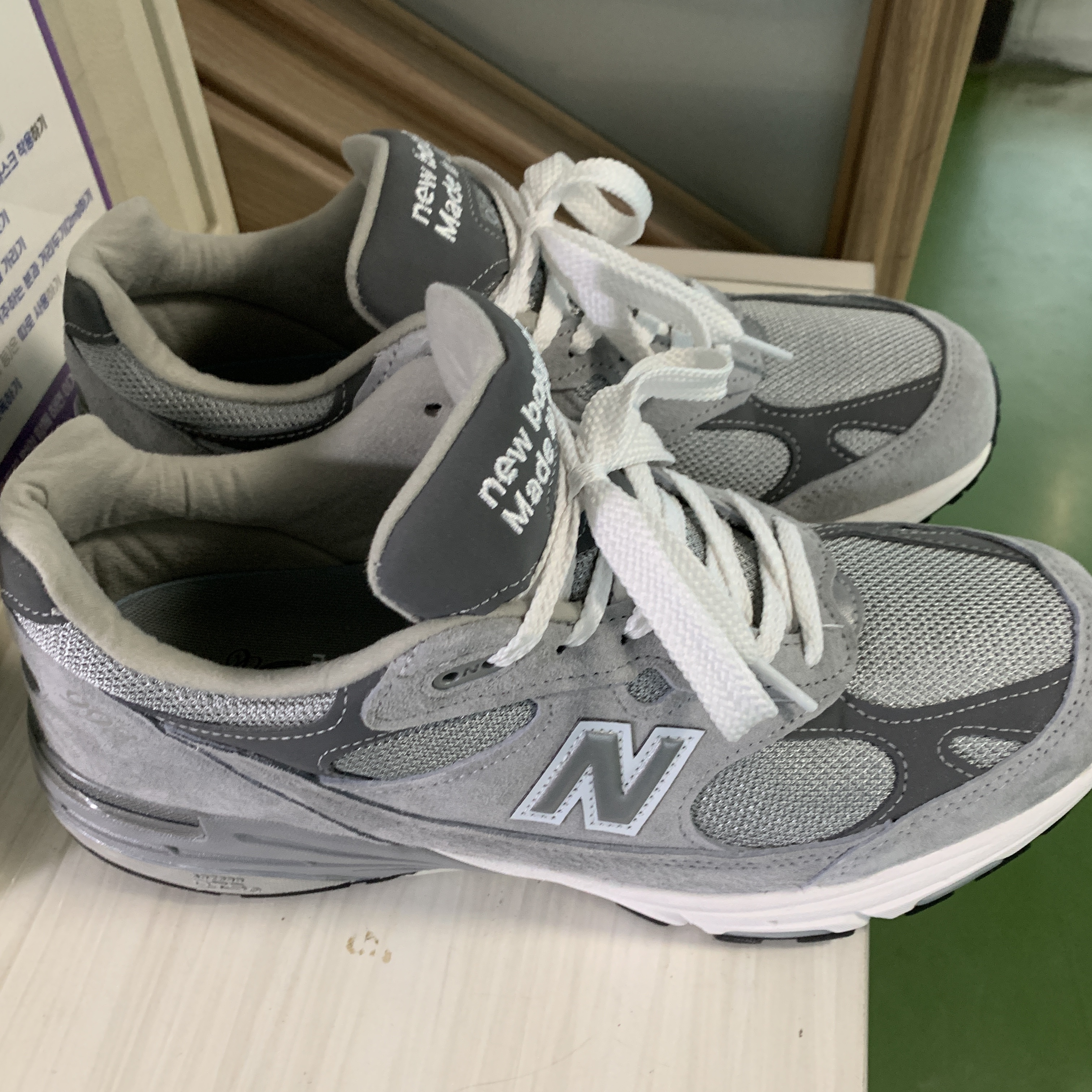 New Balance 993 Made in USA Grey - D Standard 착용 스타일 - 1