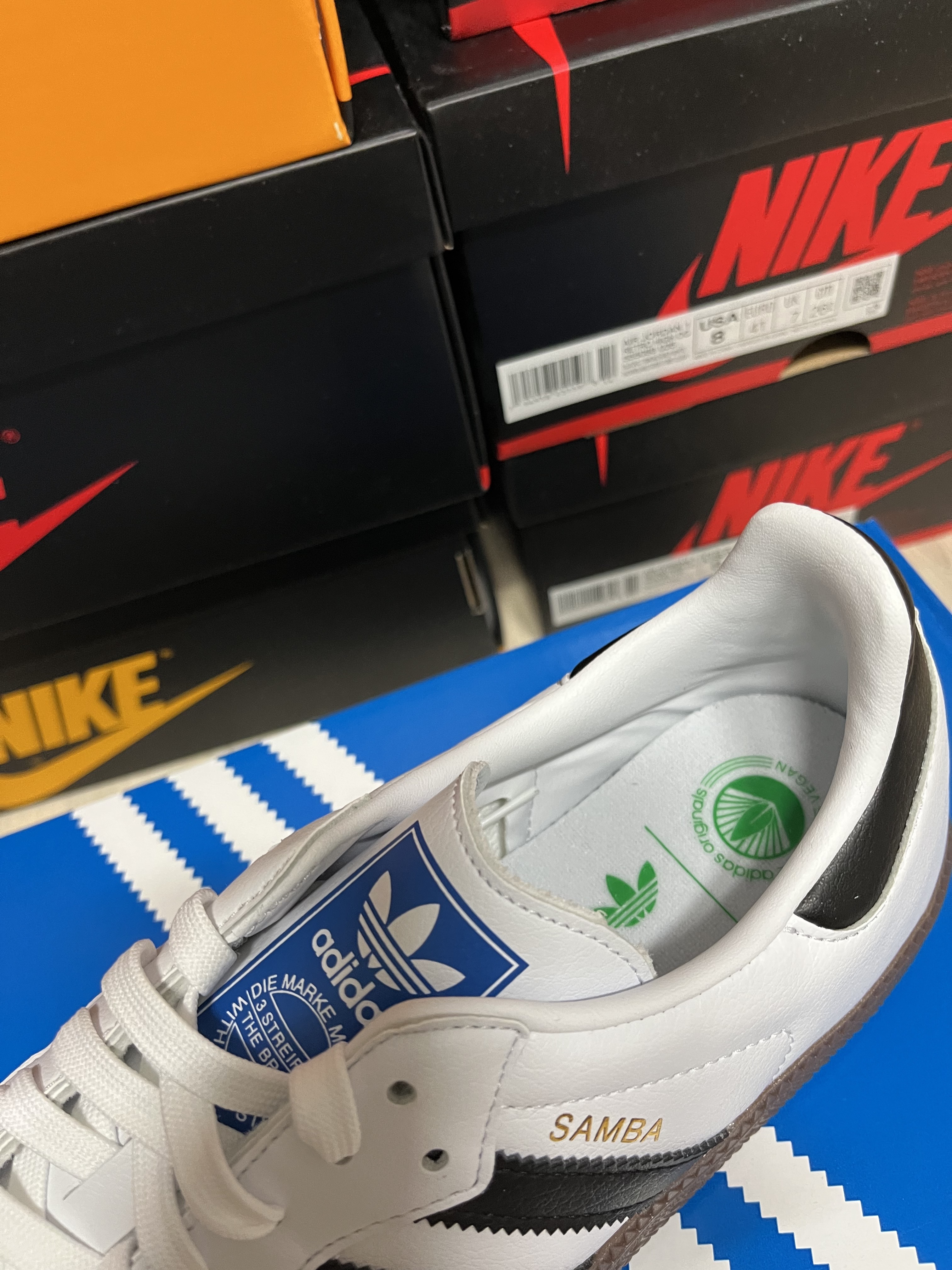 Adidas Samba Vegan White Black 착용 스타일 - 3