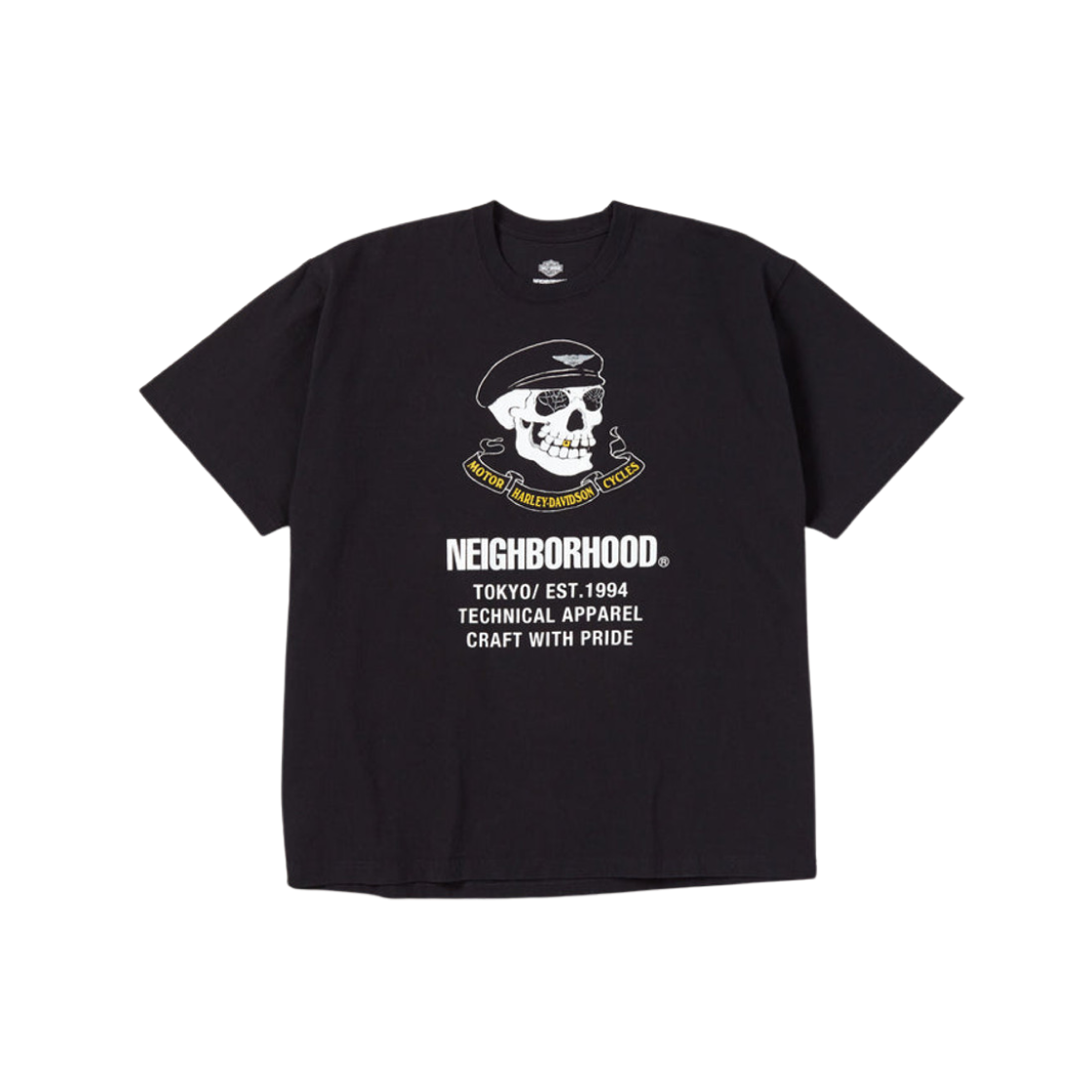 Neighborhood x Harley Davidson SS T-Shirt Black 상세 이미지 1