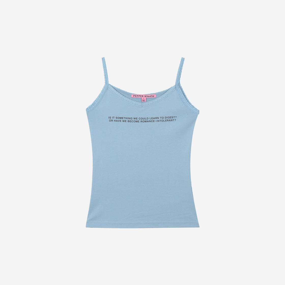 페퍼페퍼 우먼 다이제스트 코튼 슬리브리스 스카이 블루