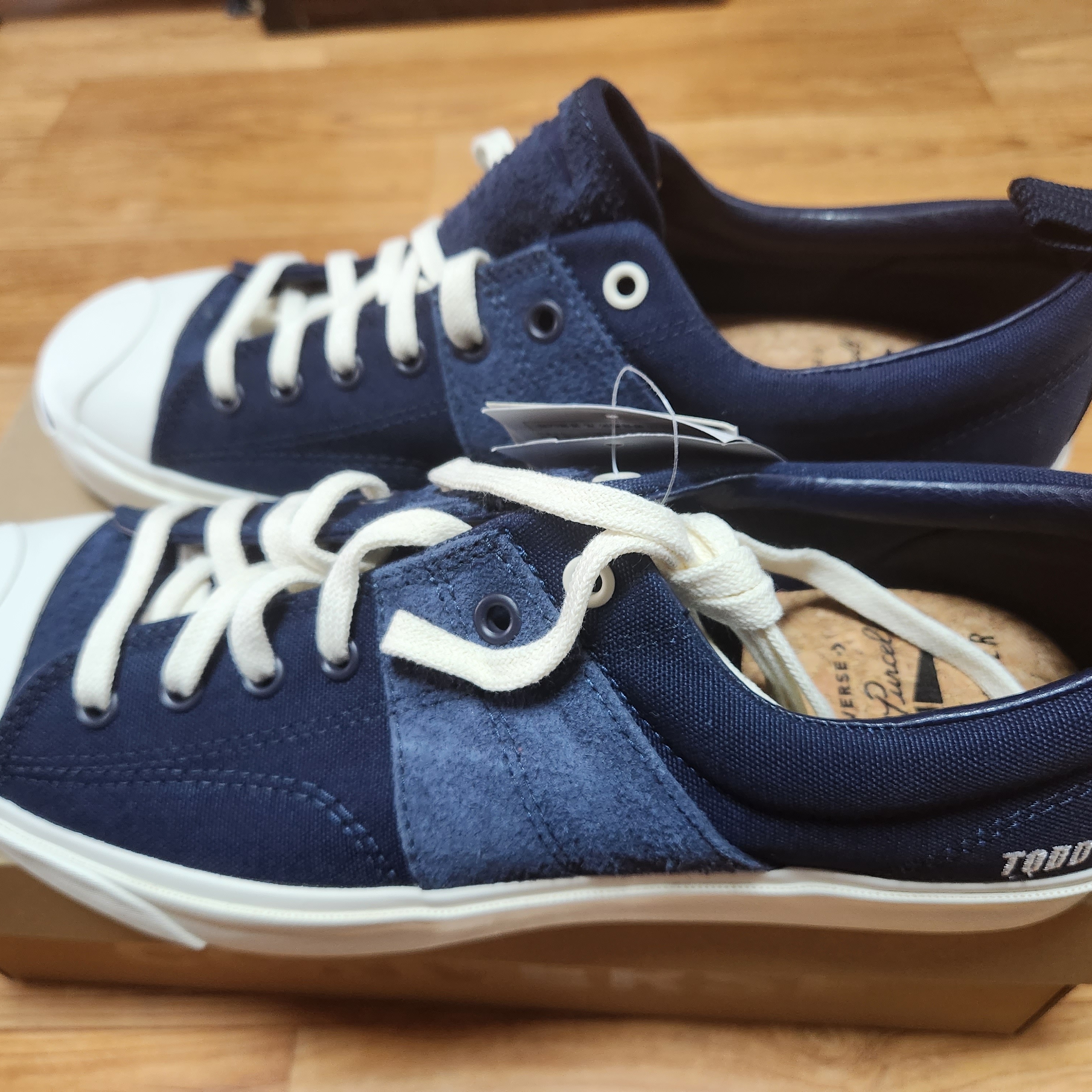 Converse x Todd Snyder Jack Purcell Ox Obsidian 착용 스타일 - 1
