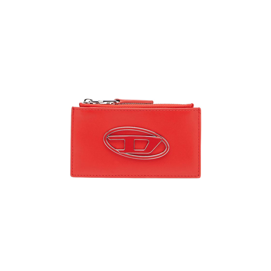 Diesel Paoulina Zipped Card Holder with Logo Red 상세 이미지 1