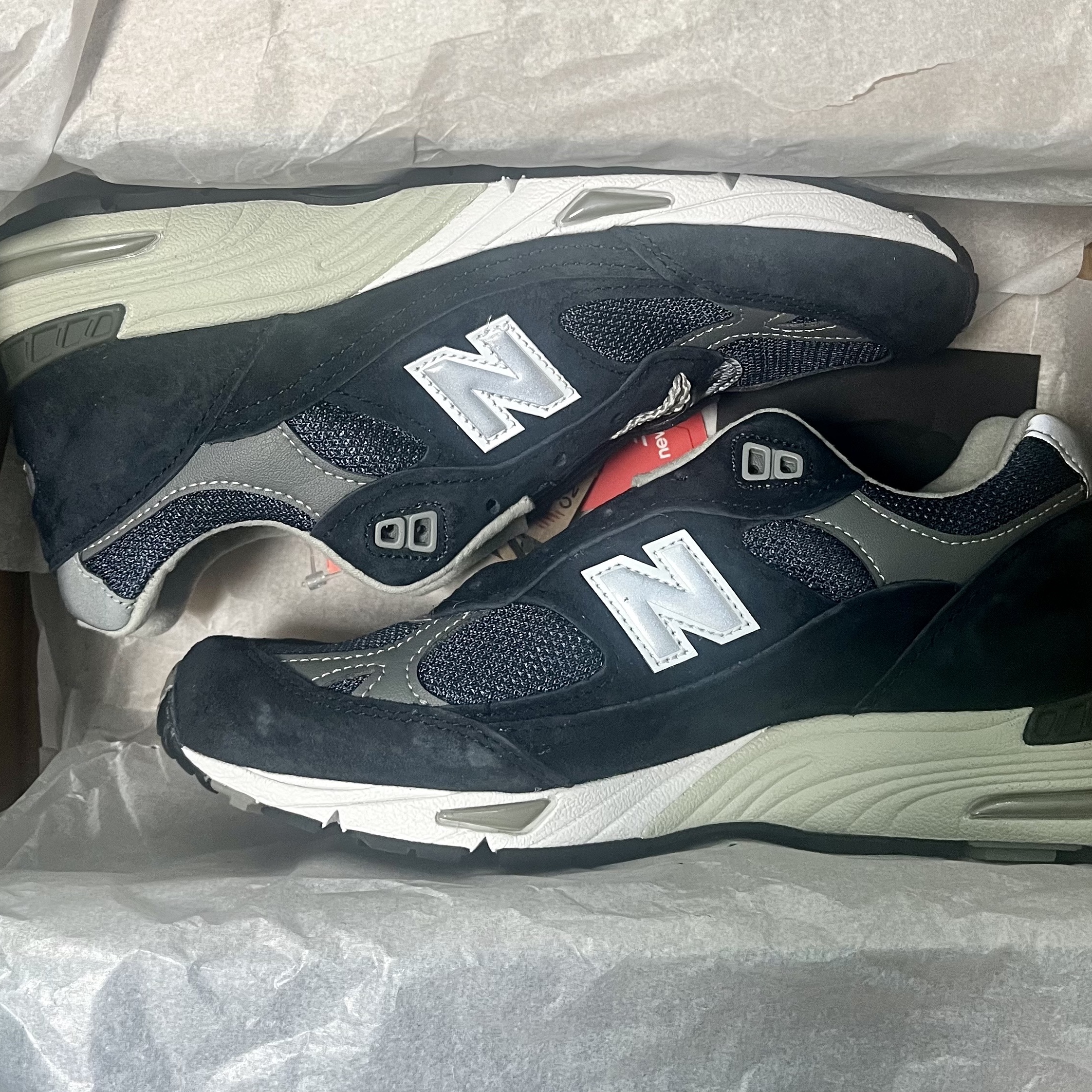 (W) New Balance 991 Made in UK Navy 착용 스타일