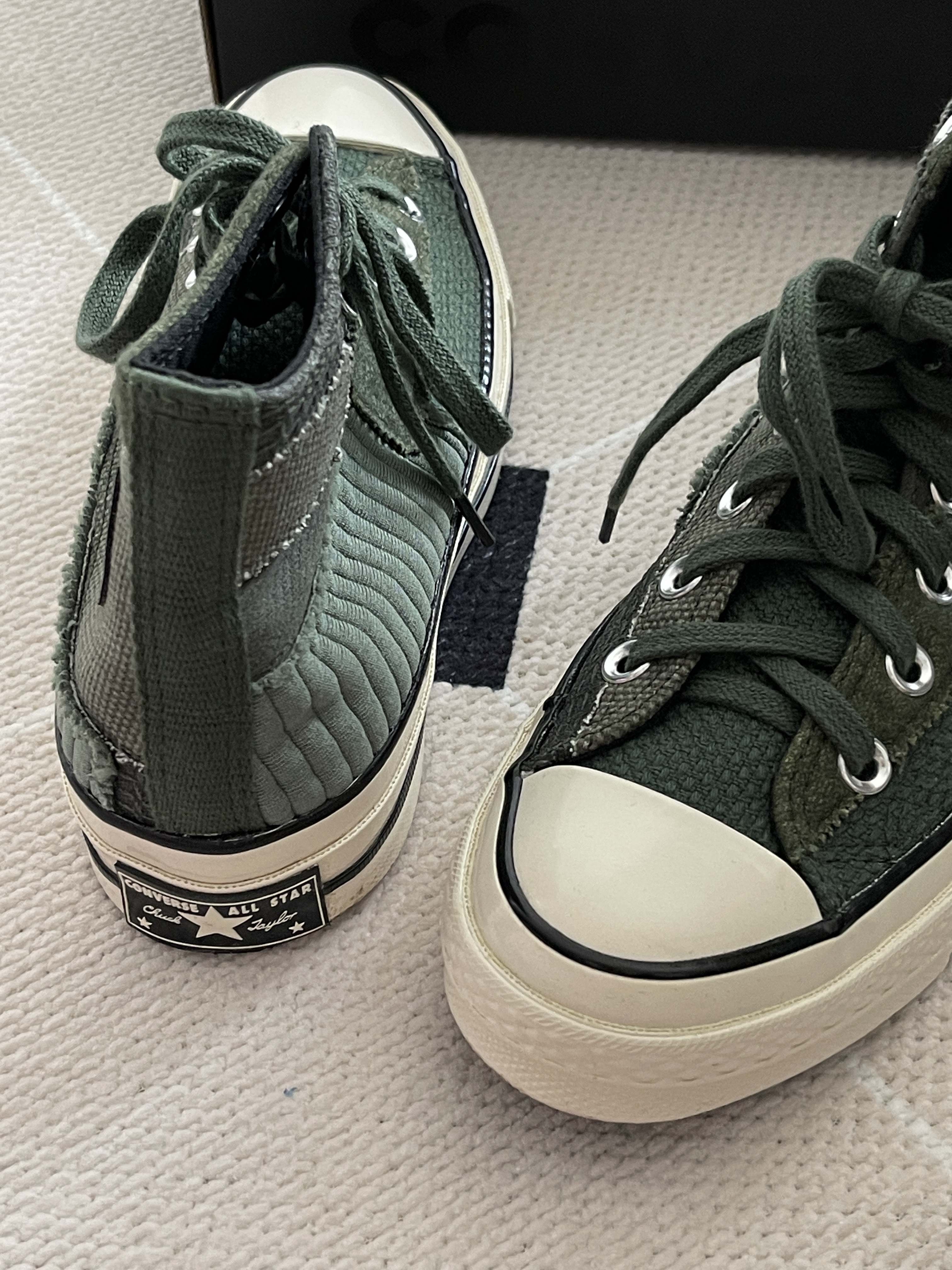 Converse Mono Patchwork Chuck 70 High Forest Egret 착용 스타일 - 4