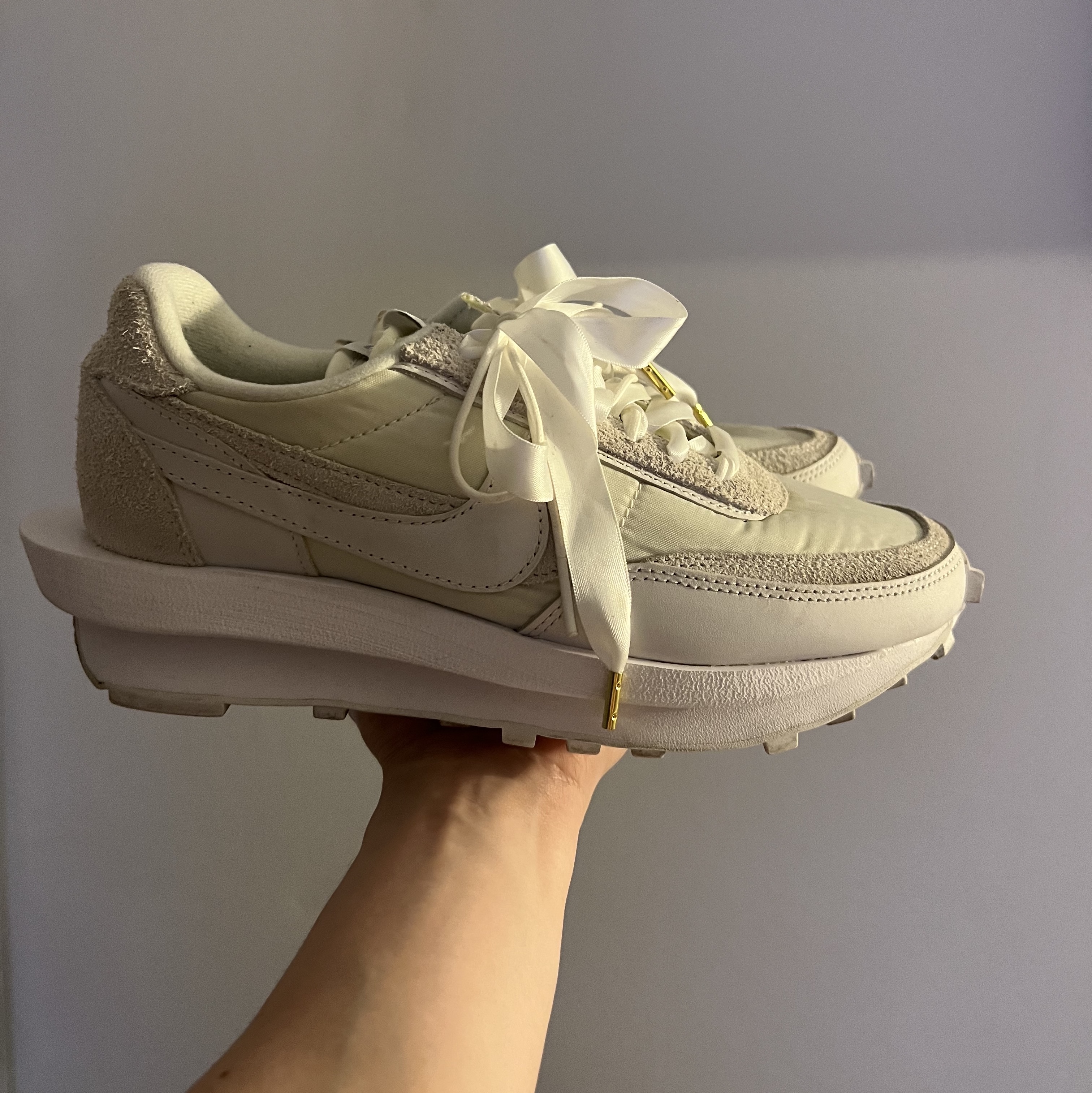Nike x Sacai LDWaffle White Nylon 착용 스타일