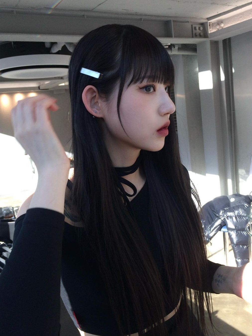 Sentiments No.291 Hair Pin 2 Set Silver 착용 스타일 - 1