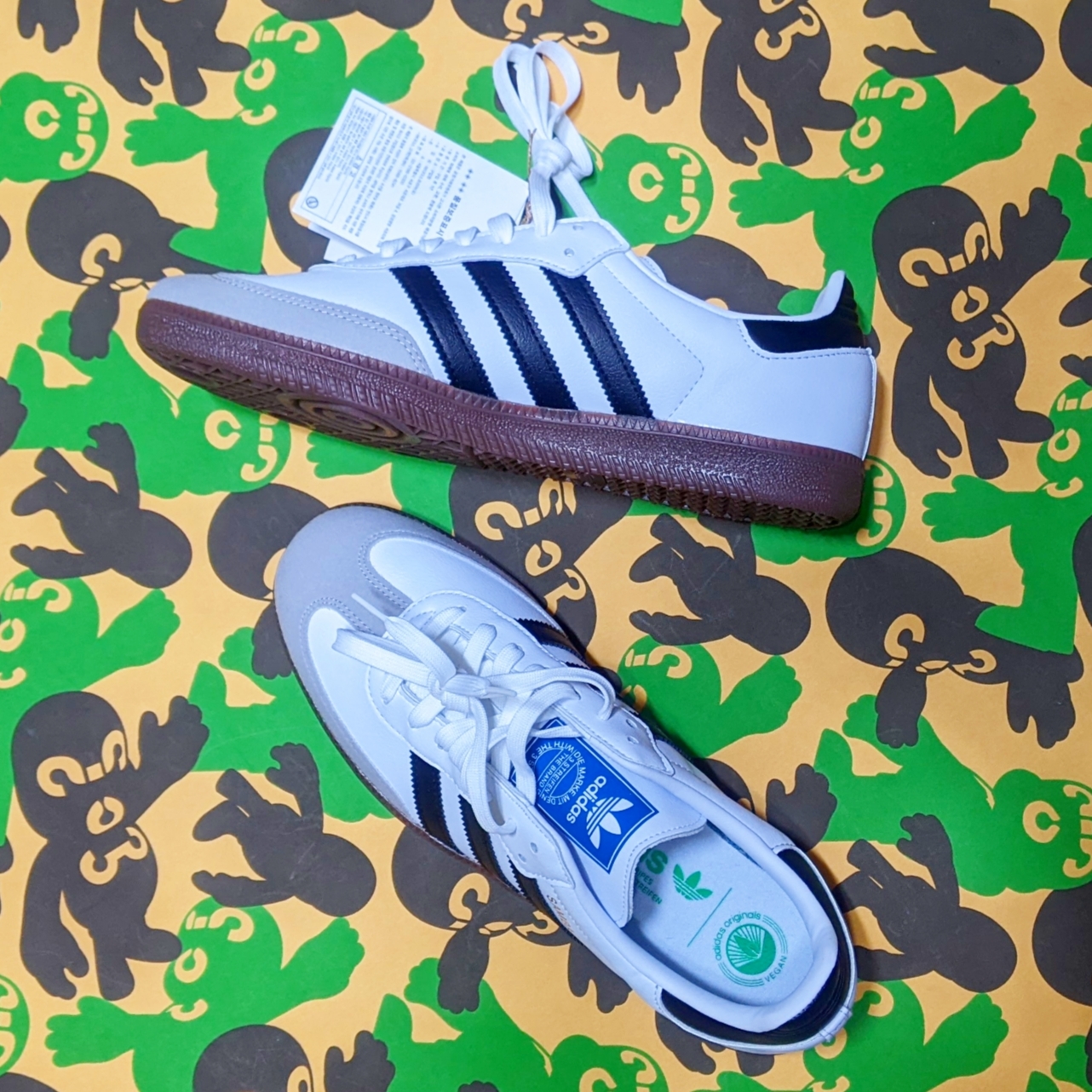 Adidas Samba Vegan White Black 착용 스타일