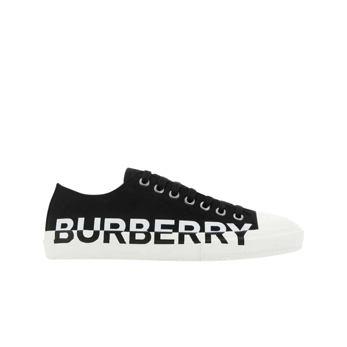 버버리 라크홀 로고 코튼 스니커즈 블랙(Burberry Larkhall Logo Cotton Sneakers Black) - 1