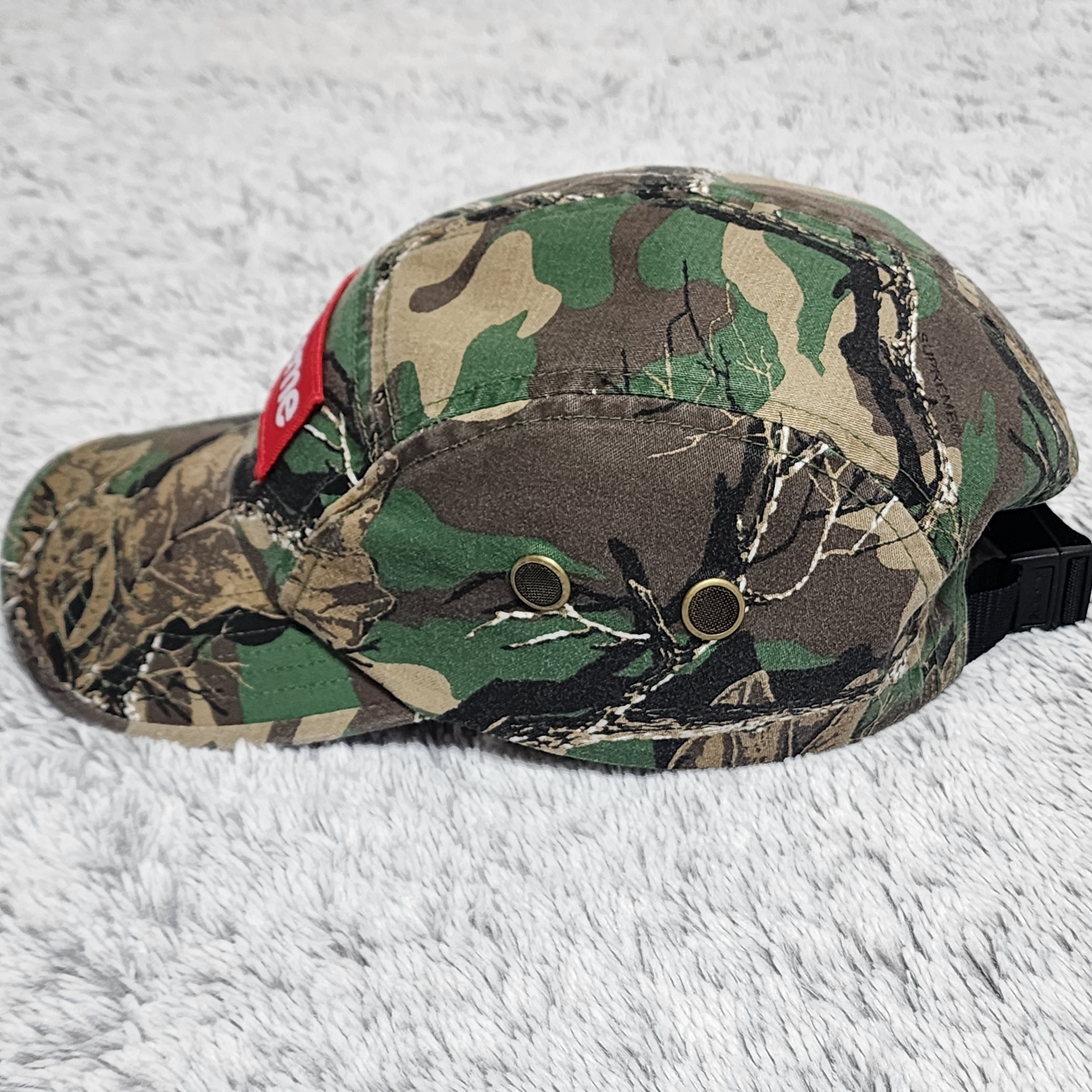 Supreme Military Camp Cap Branch Olive Camo - 22FW 착용 스타일 - 3