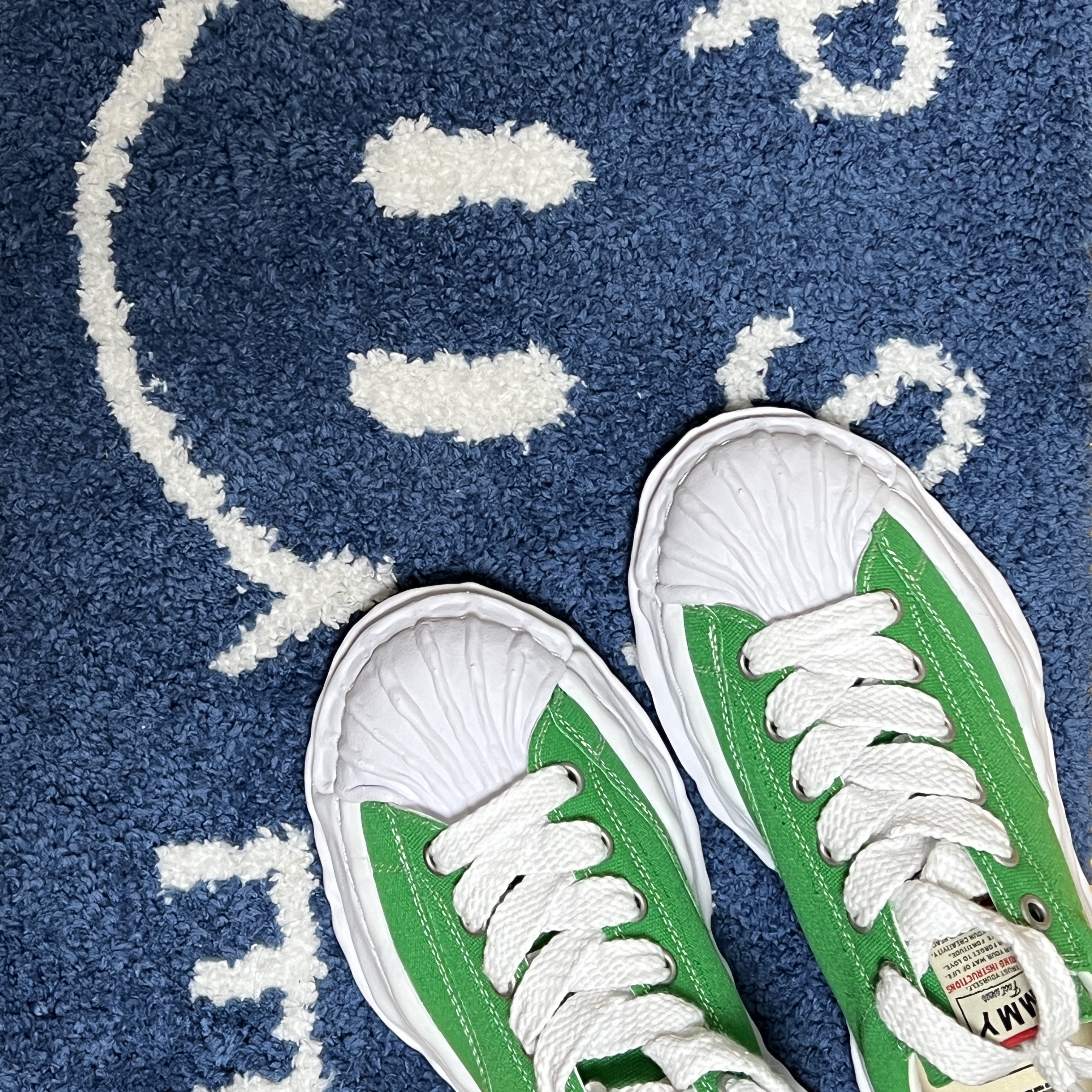Maison Mihara Yasuhiro Blakey OG Sole Canvas Low-top Sneakers Green 착용 스타일 - 2
