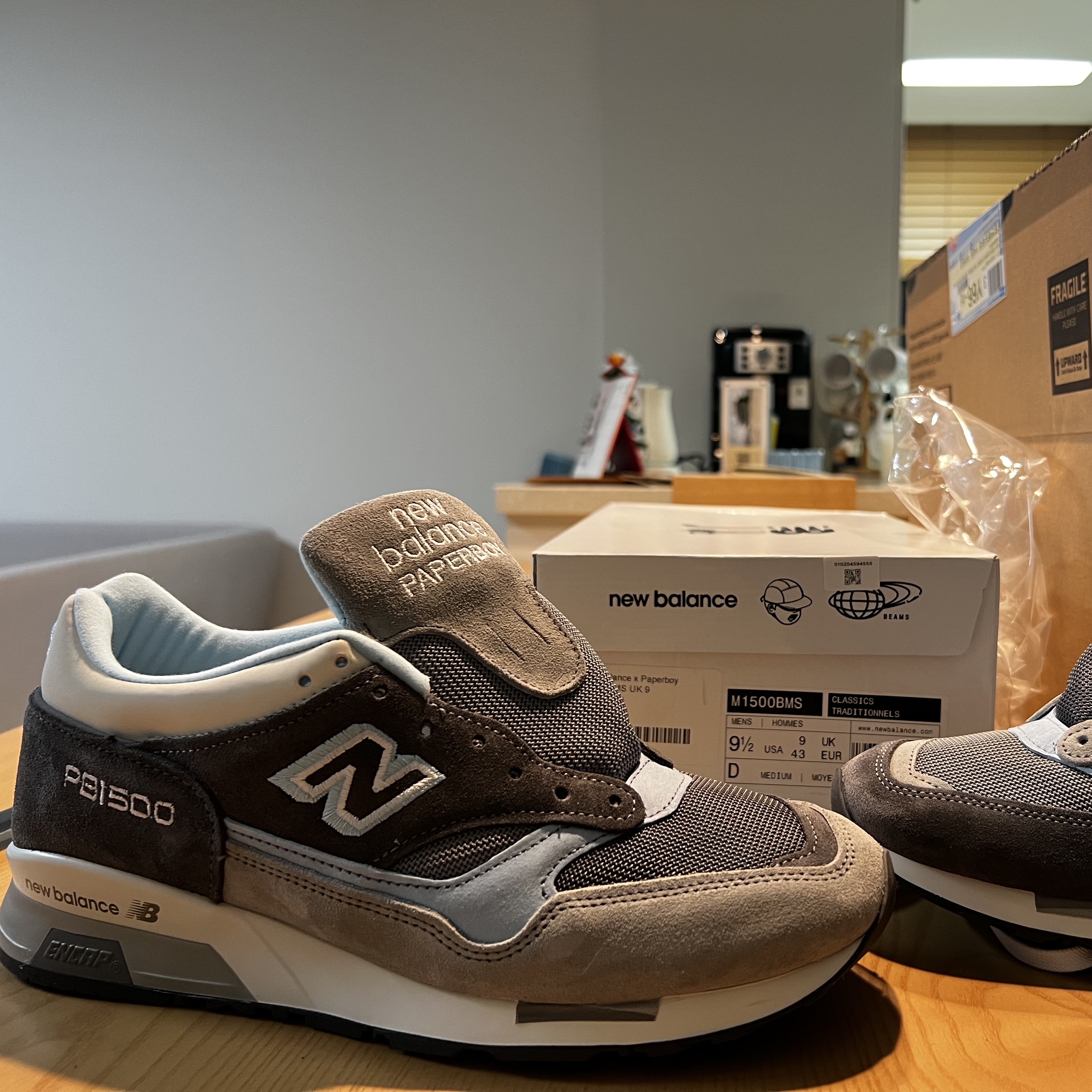 New Balance x Paperboy Paris x Beams 1500 Made in UK Ice Boy 착용 스타일