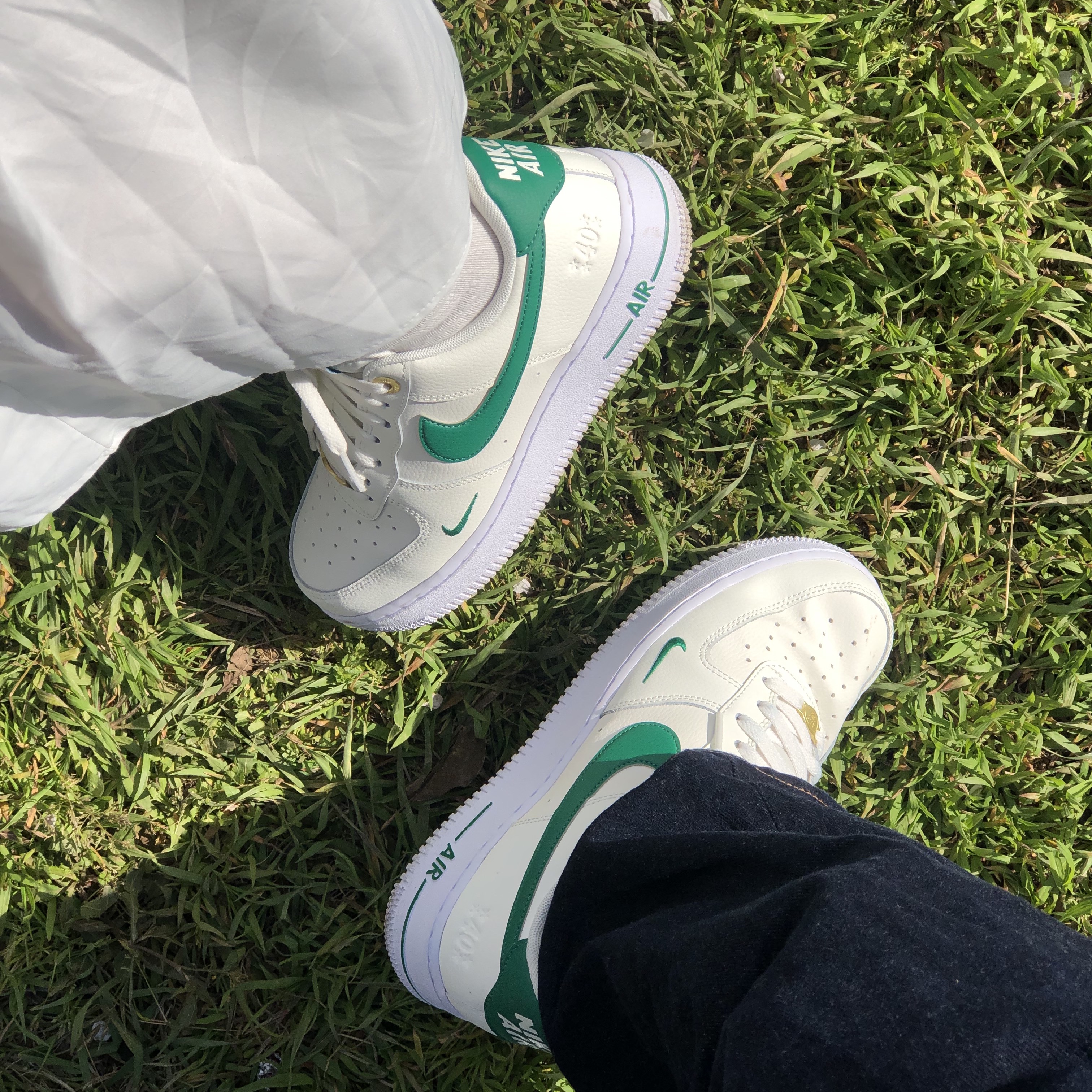 Nike Air Force 1 '07 LV8 40th Anniversary Join Forces Sail Malachite 착용 스타일