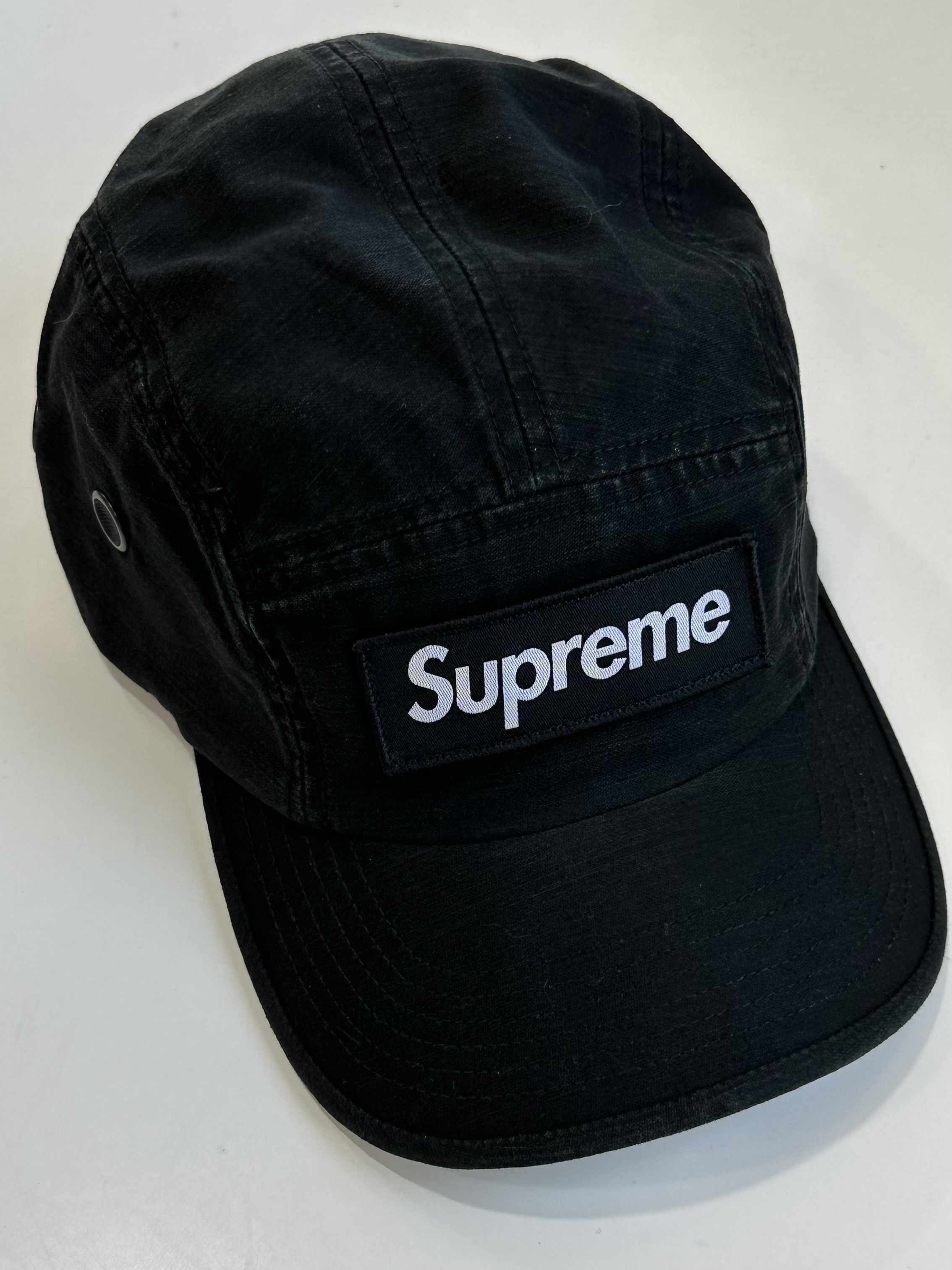 Supreme Military Camp Cap Black - 23SS 착용 스타일 - 1
