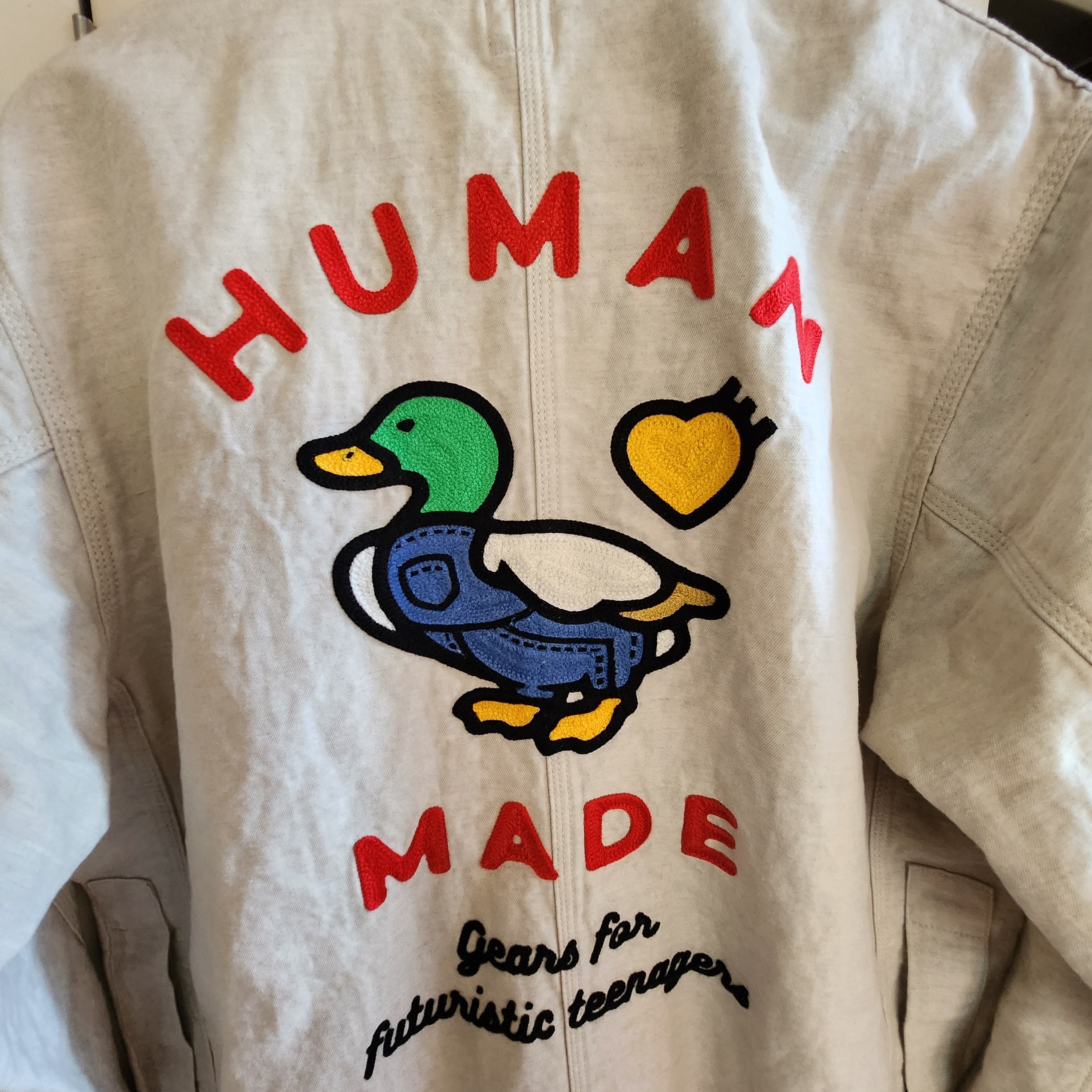 Human Made Shop Coat White 착용 스타일 - 2