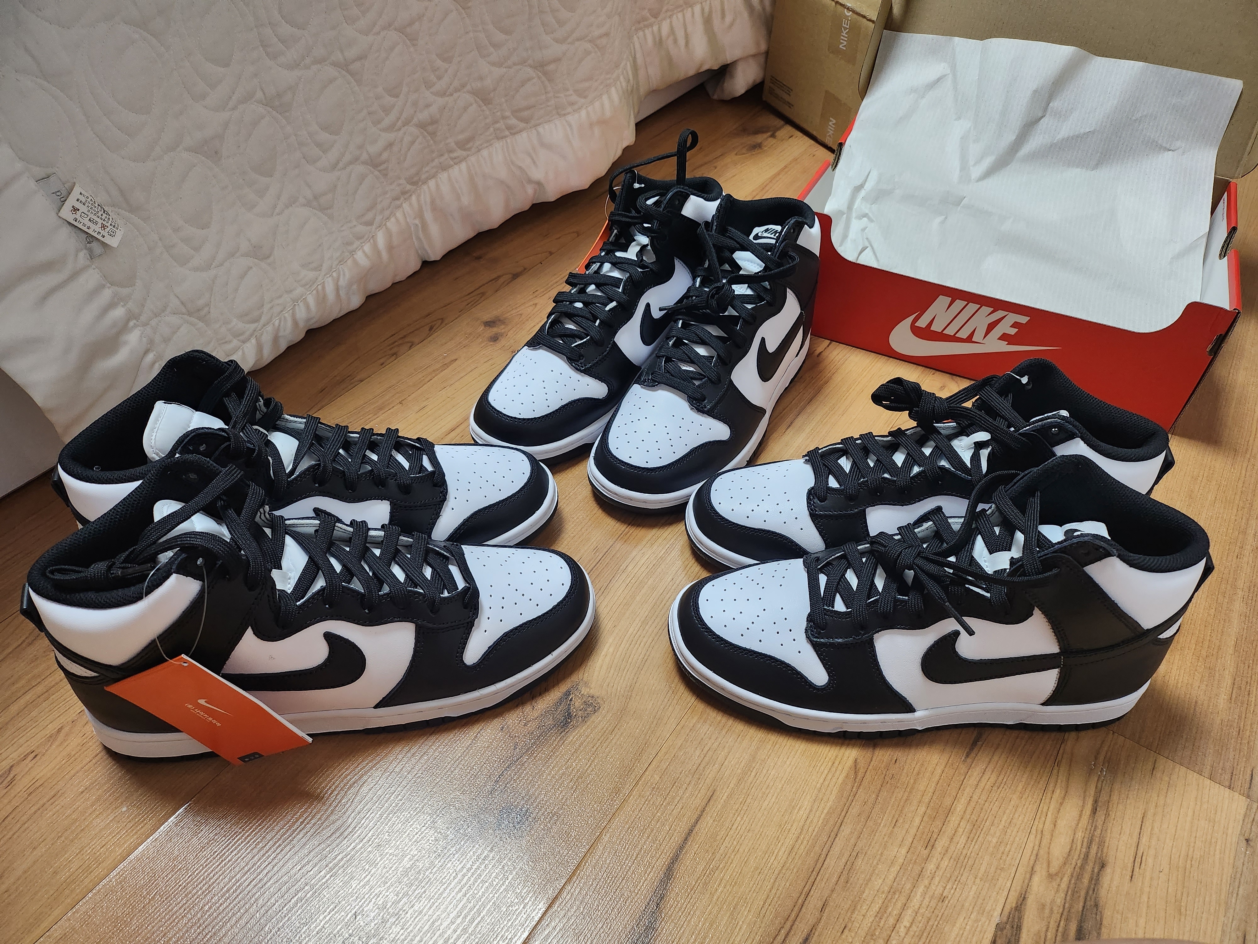 Nike Dunk High Retro Championship White 착용 스타일 - 3