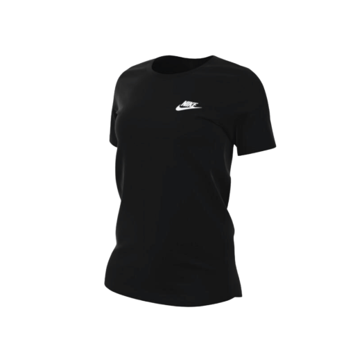 (W) 나이키 NSW 클럽 티셔츠 블랙 - 아시아