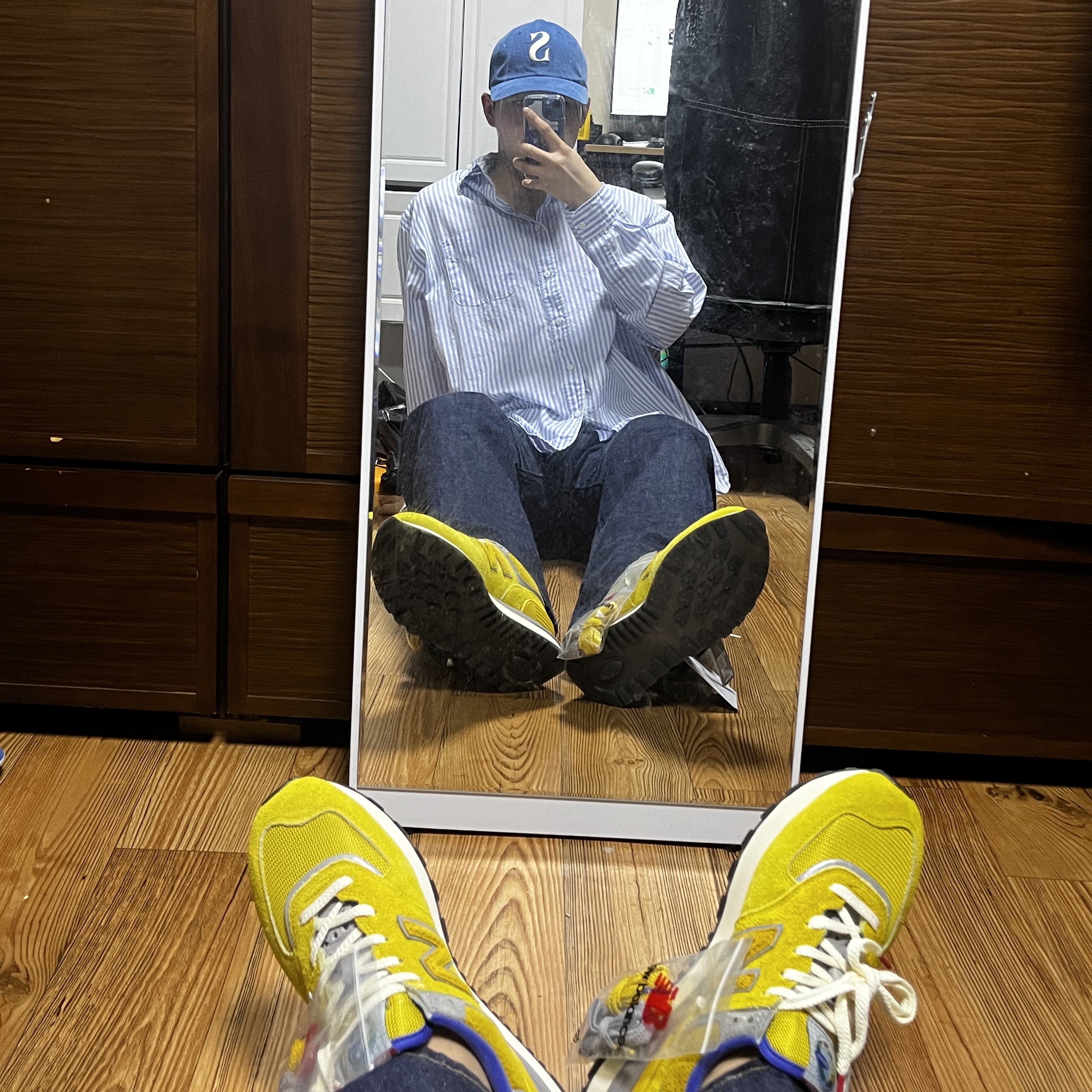 New Balance x Bodega 574 Legacy Arrival 착용 스타일