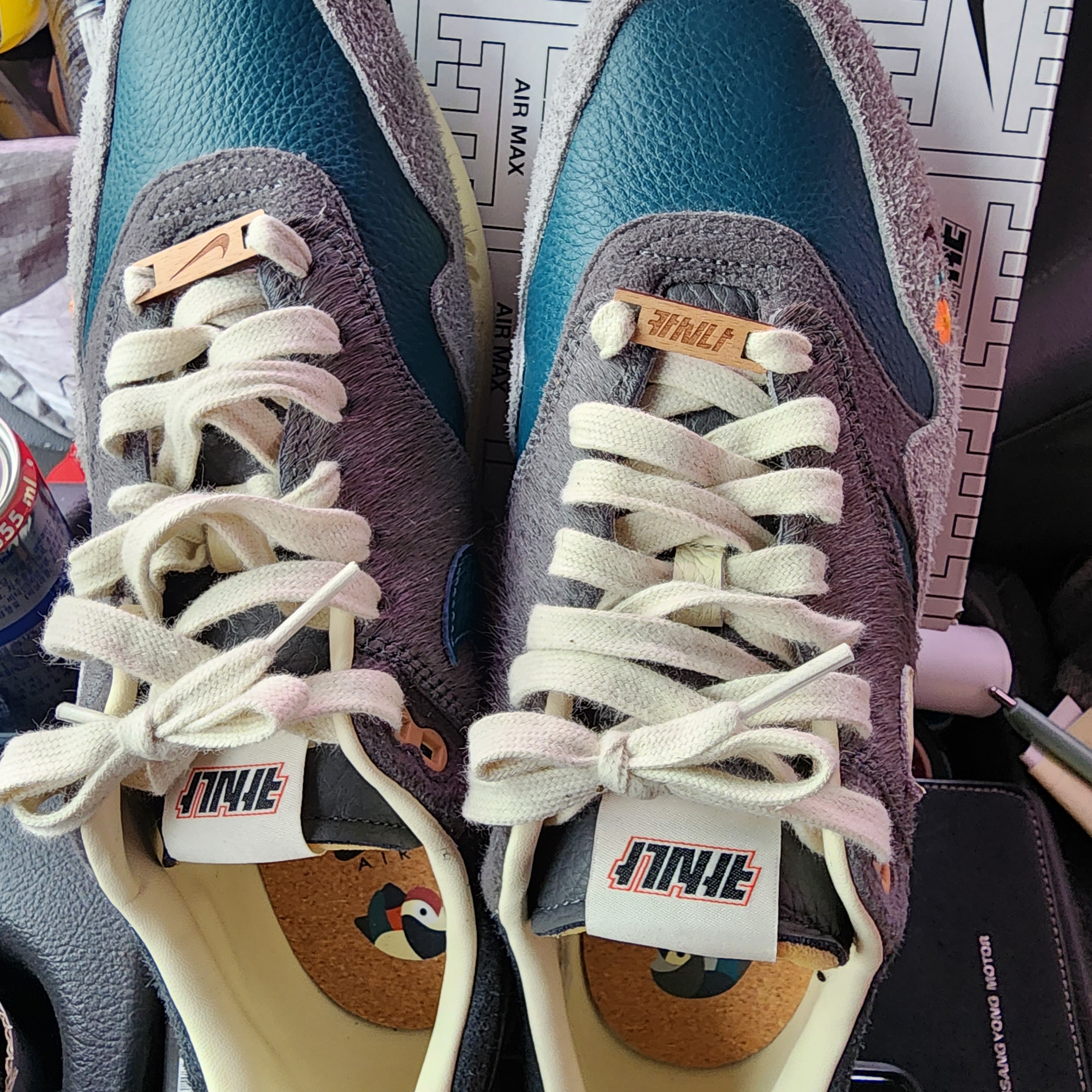 Nike x Kasina Air Max 1 SP Won-Ang Particle Grey 착용 스타일 - 1