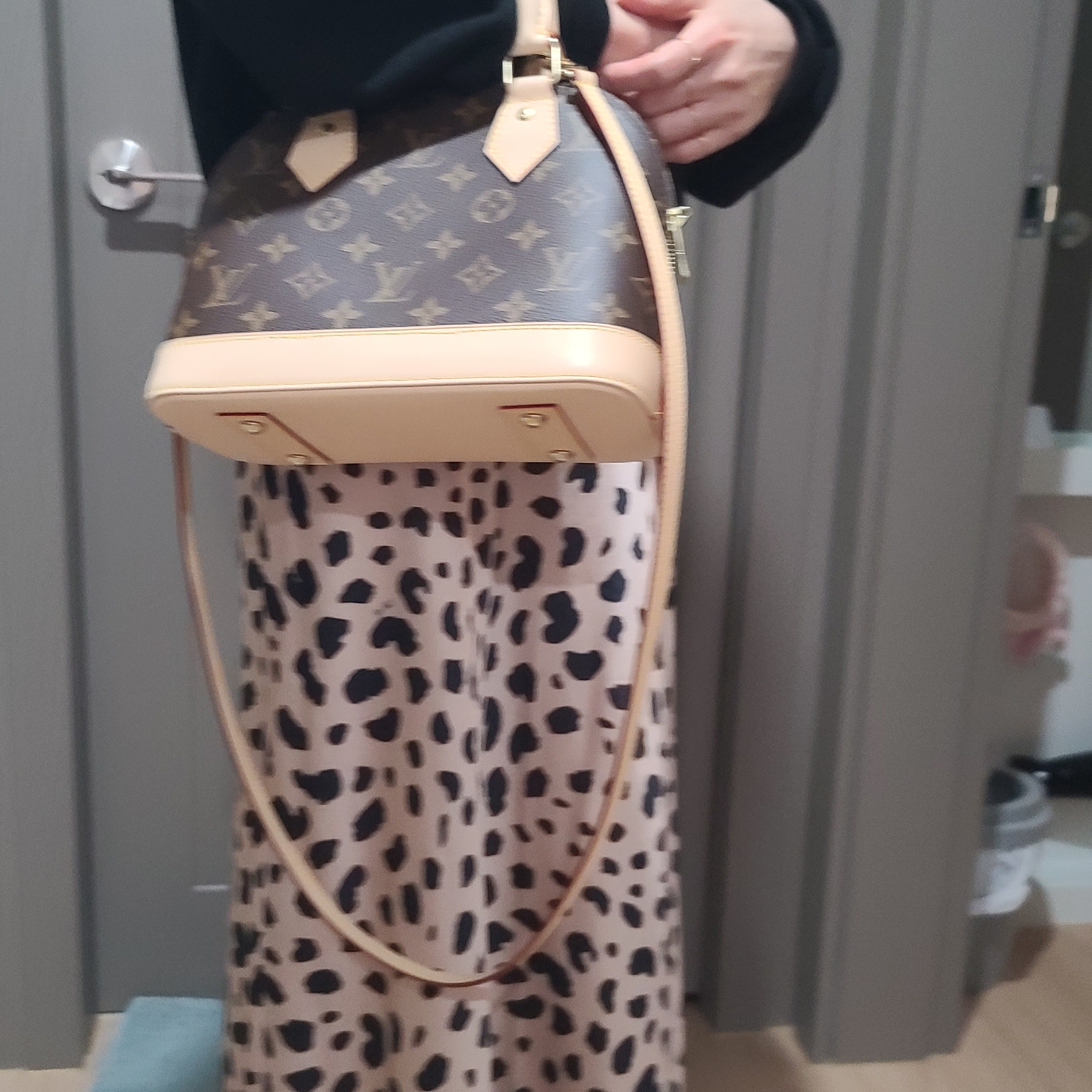Louis Vuitton Alma BB Monogram 착용 스타일 - 2