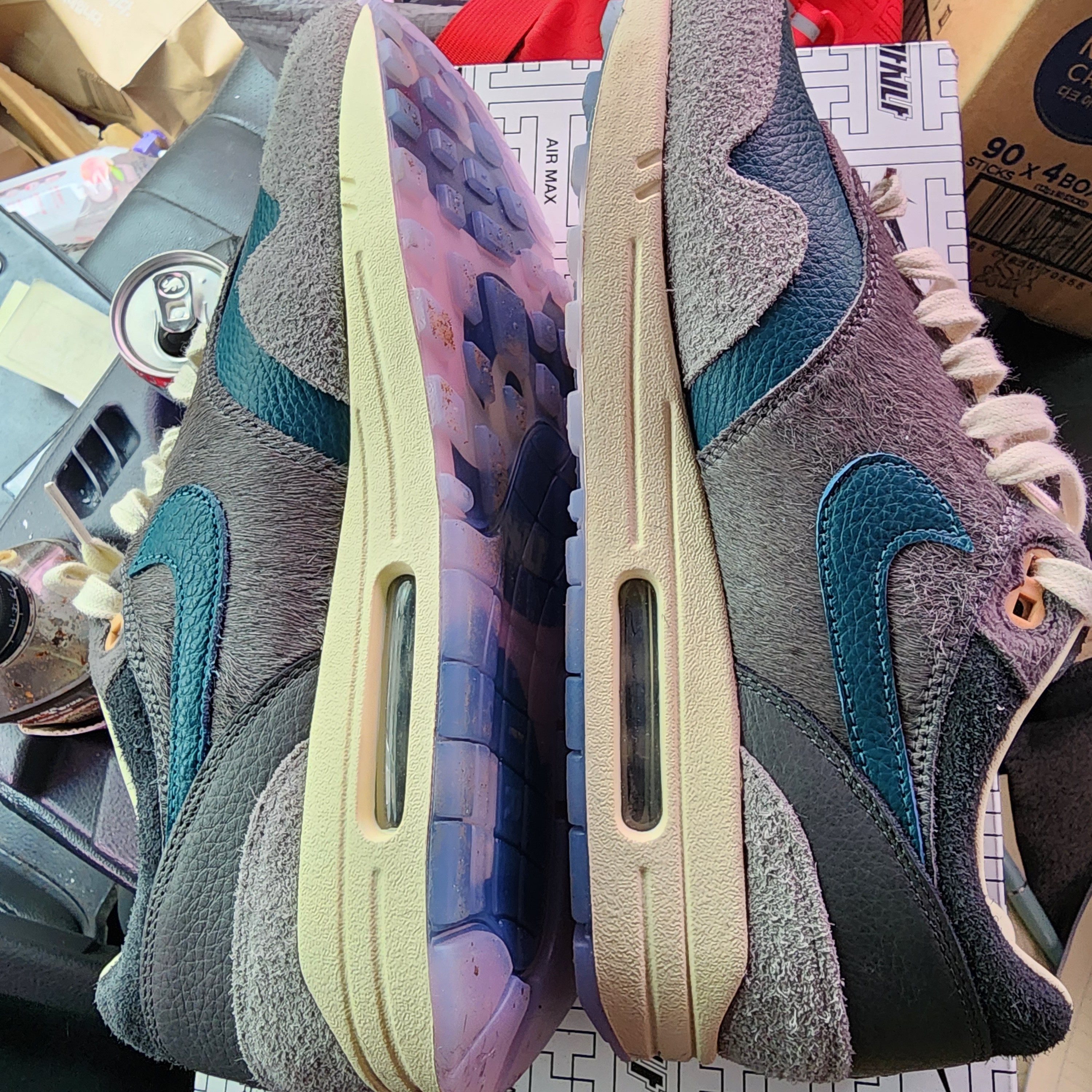 Nike x Kasina Air Max 1 SP Won-Ang Particle Grey 착용 스타일 - 3