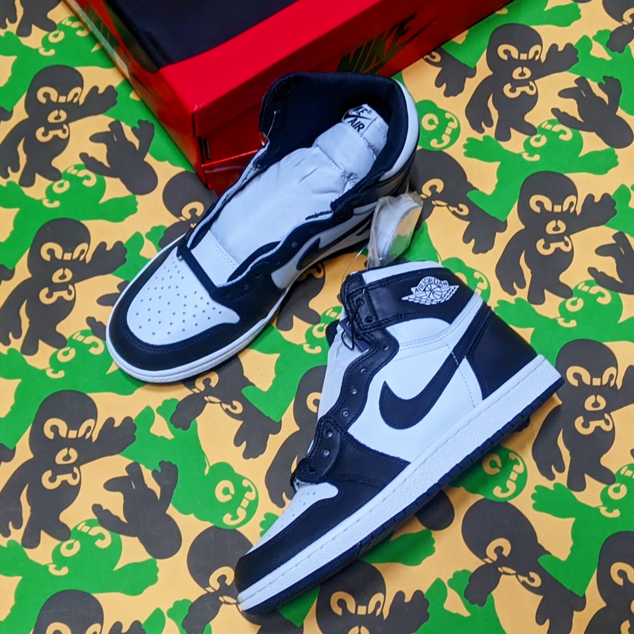 Jordan 1 High 85 Black White 착용 스타일