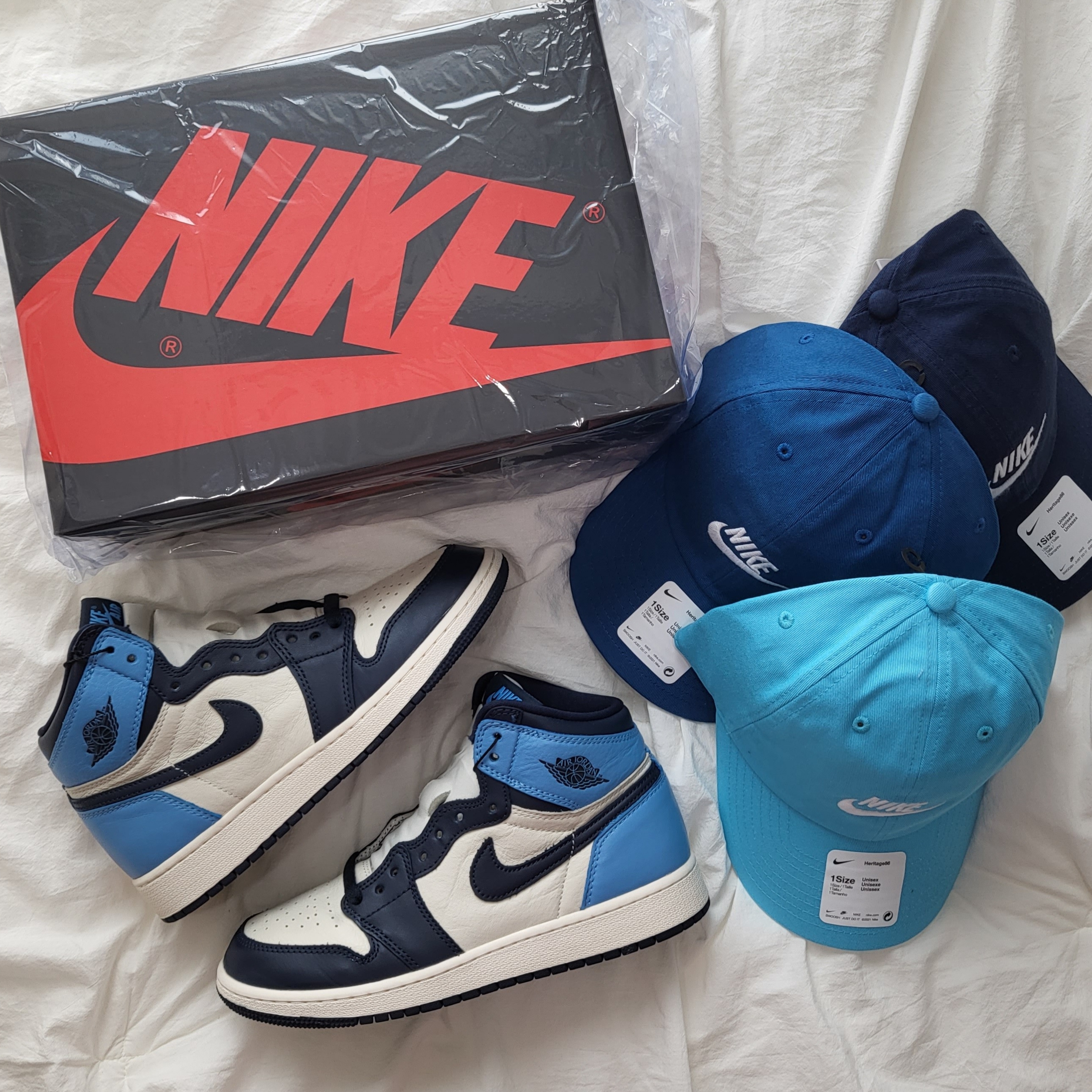 (GS) Jordan 1 Retro High Obsidian UNC 착용 스타일