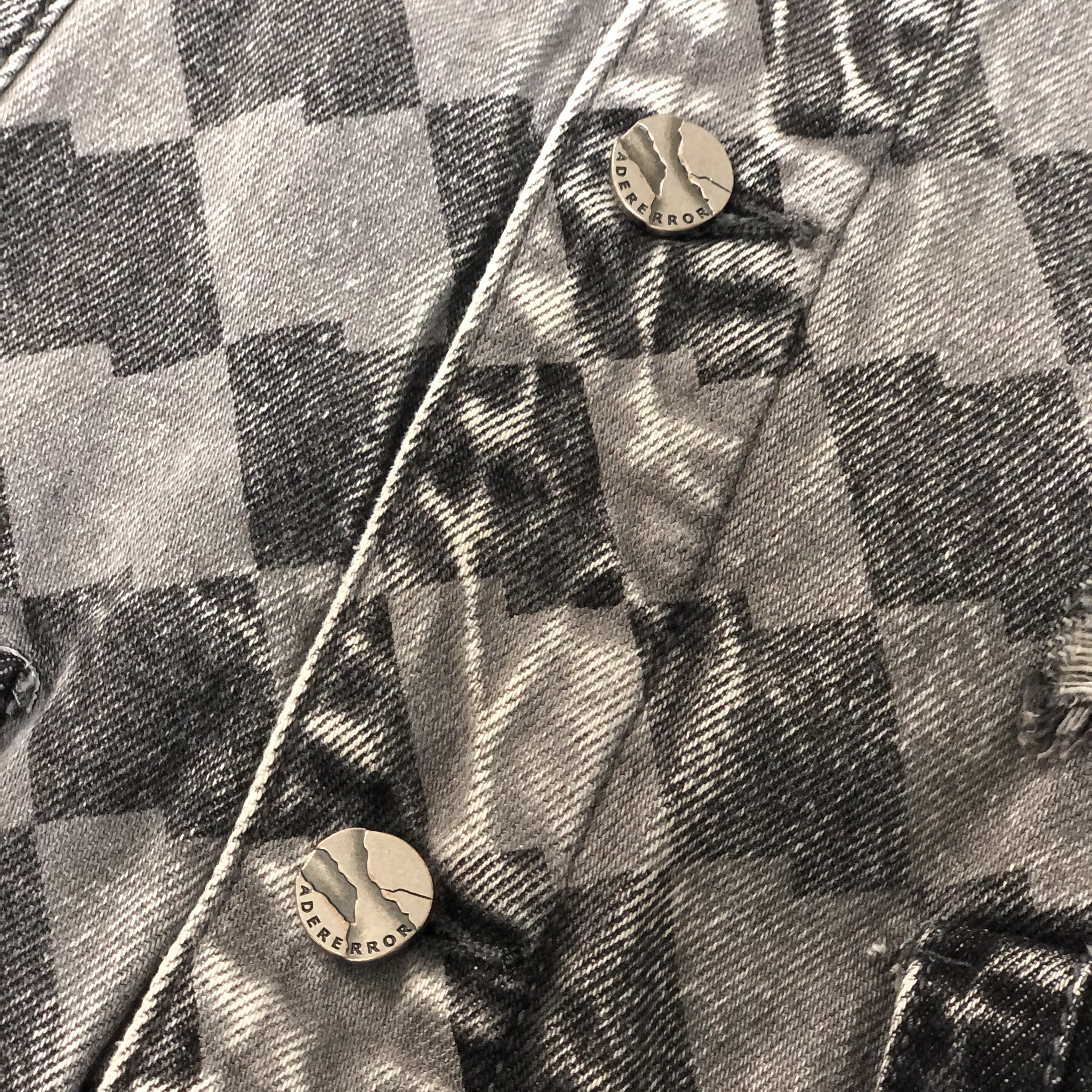 Ader Error Tenit Trucker Jacket Gray 착용 스타일 - 2