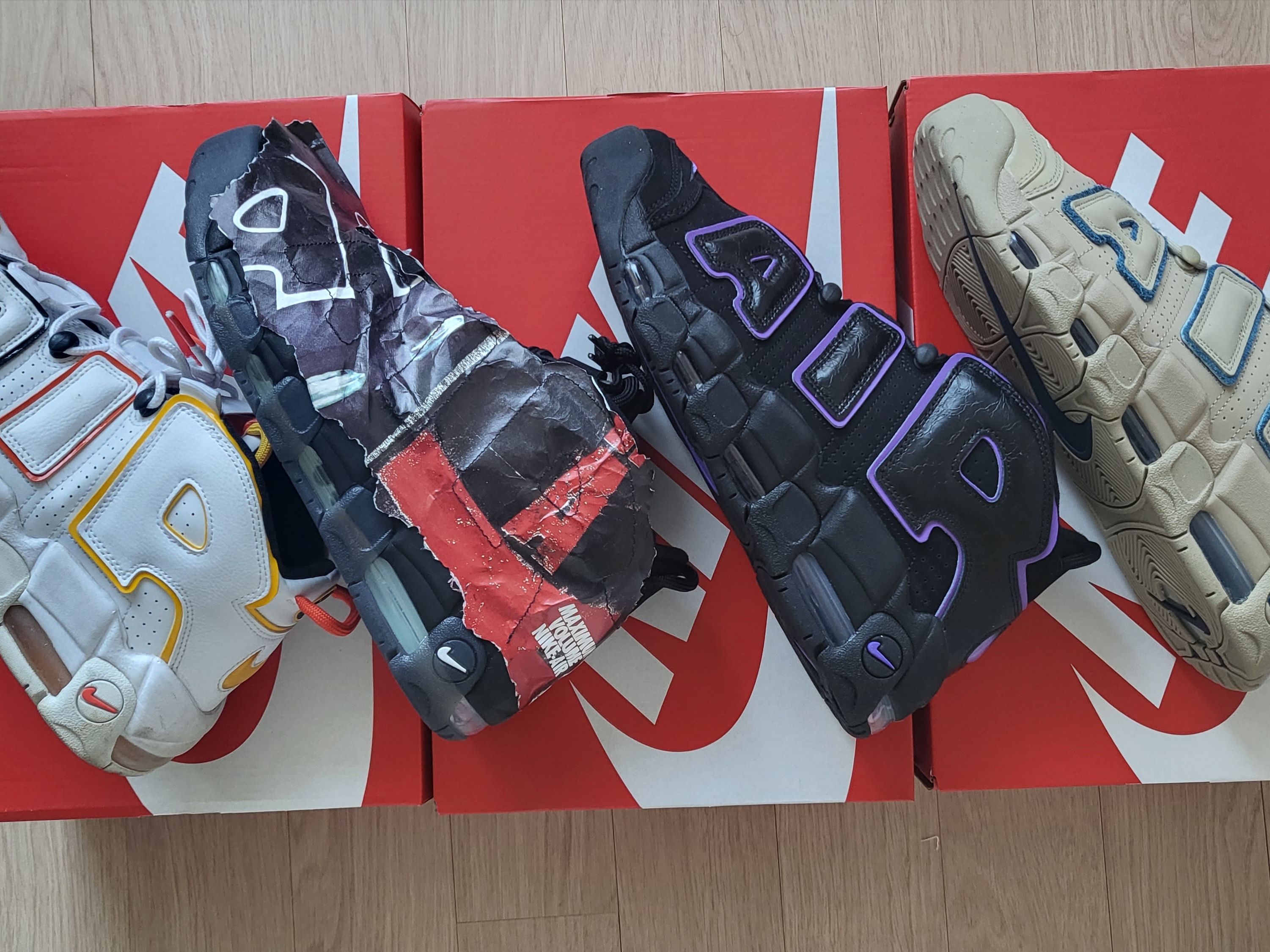 Nike Air More Uptempo Rayguns, Nike Air More Uptempo 96 Maximum Volume 착용 스타일