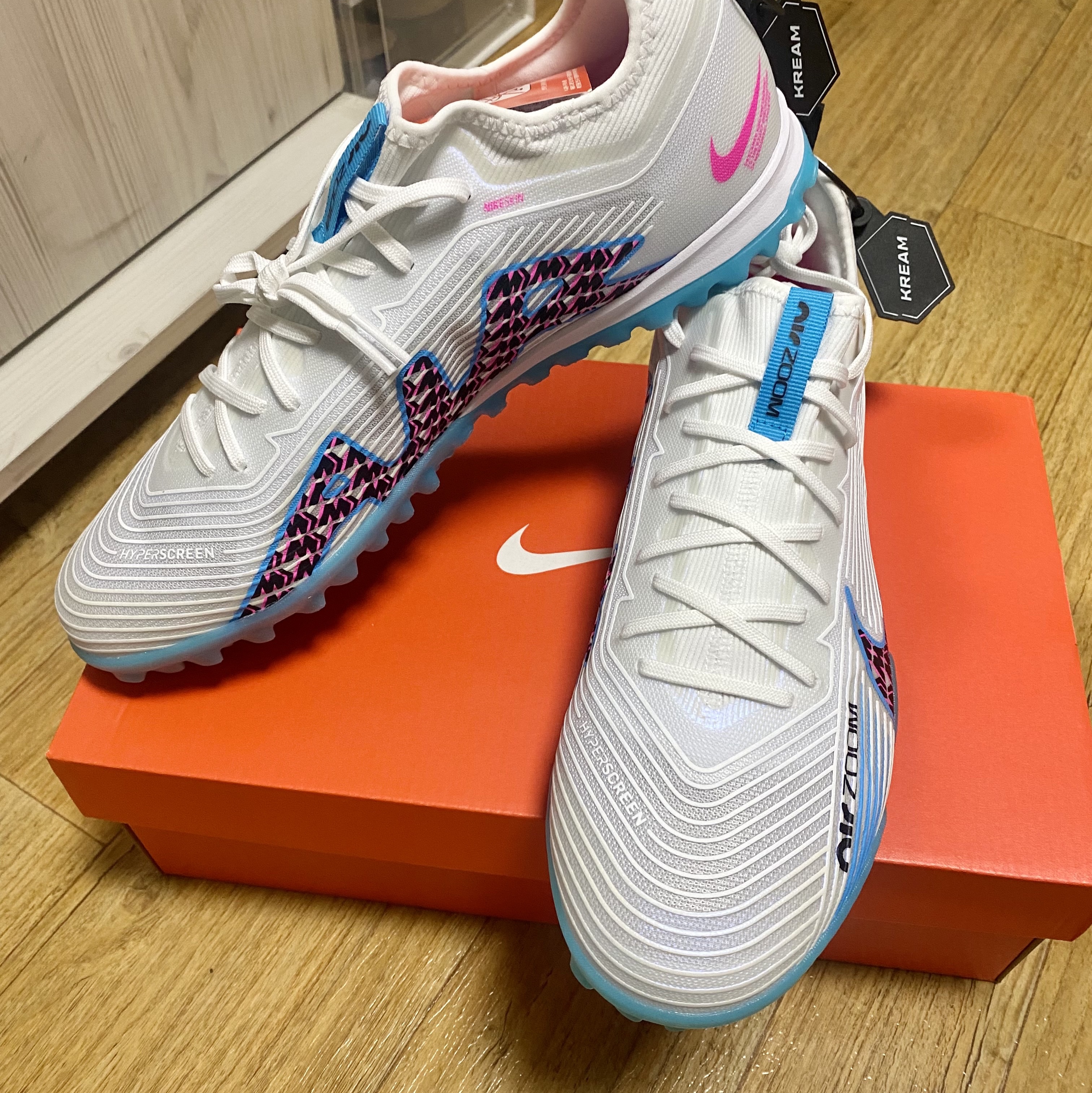 Nike Zoom Mercurial Vapor 15 Pro TF White Baltic Blue 착용 스타일