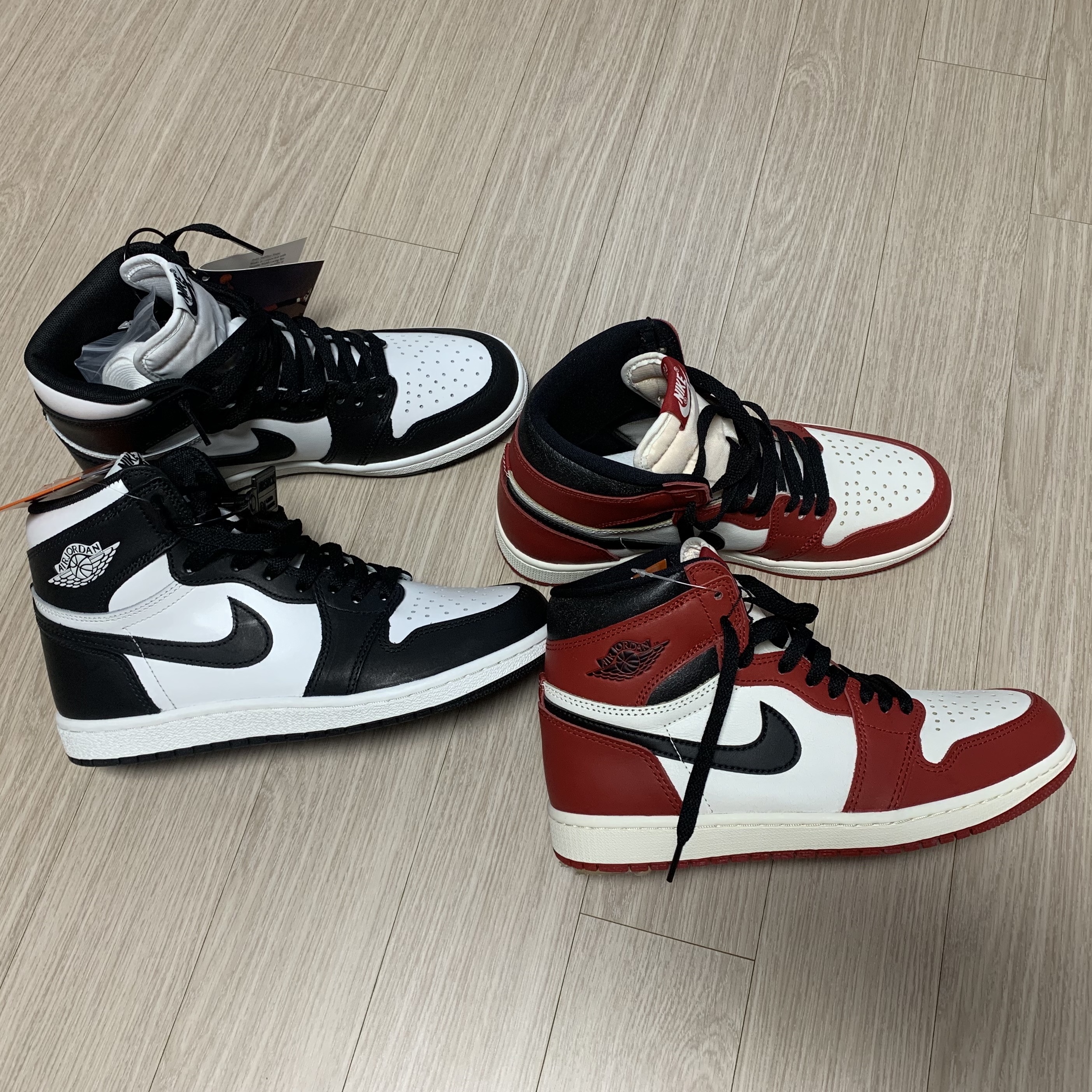 Jordan 1 Retro High OG Chicago 2022, Jordan 1 High 85 Black White 착용 스타일 - 1