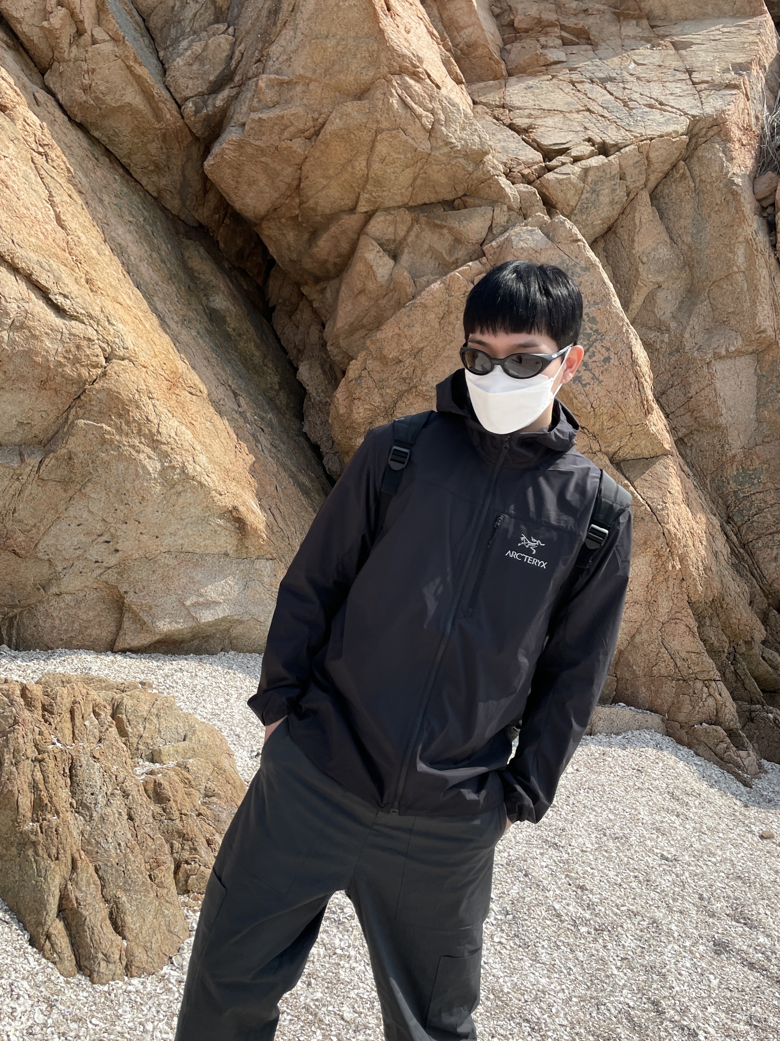 Nike x Stussy Air Penny II Black, Arc'teryx Squamish Hoody Black 착용 스타일 - 4
