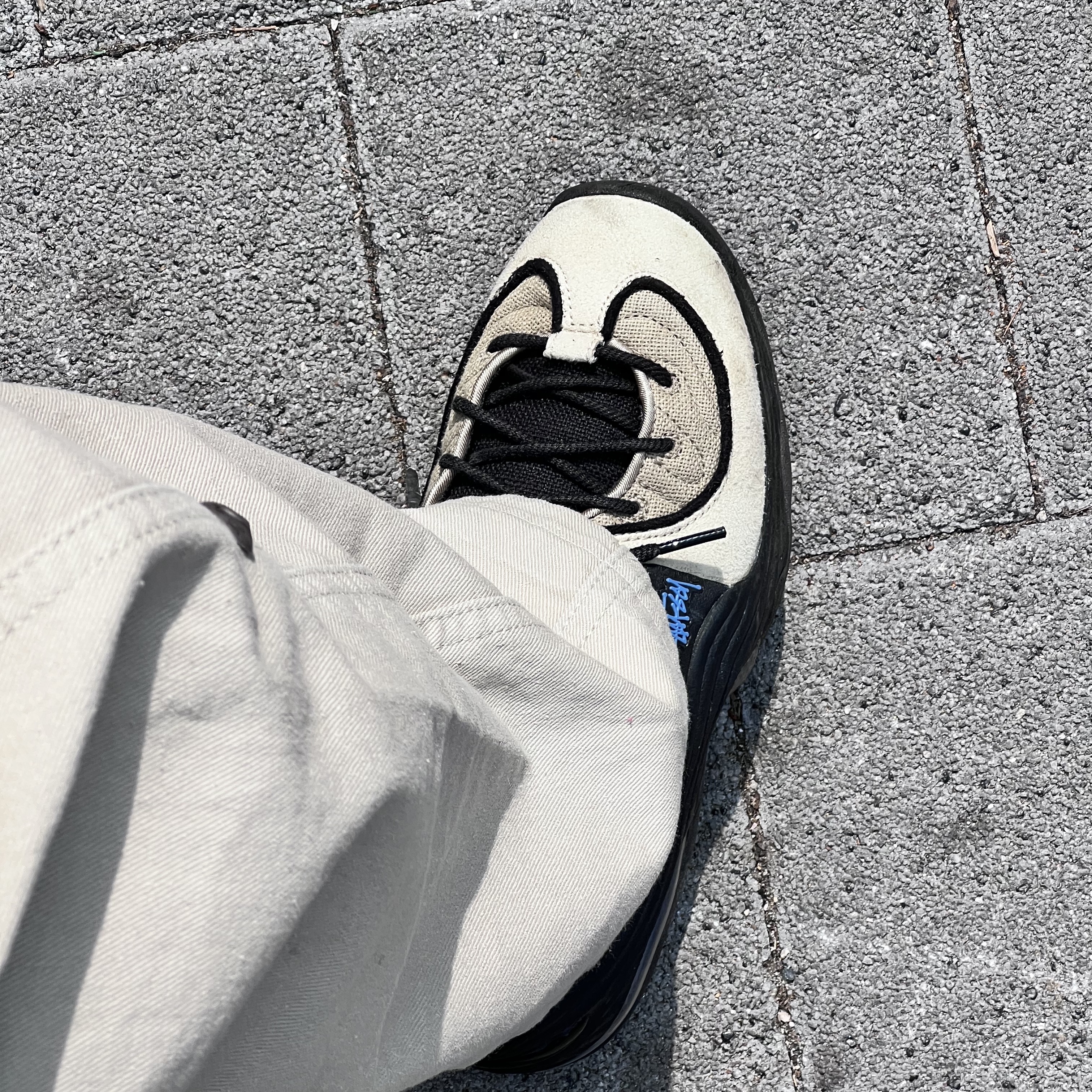 Nike x Stussy Air Penny II Rattan and Limestone 착용 스타일