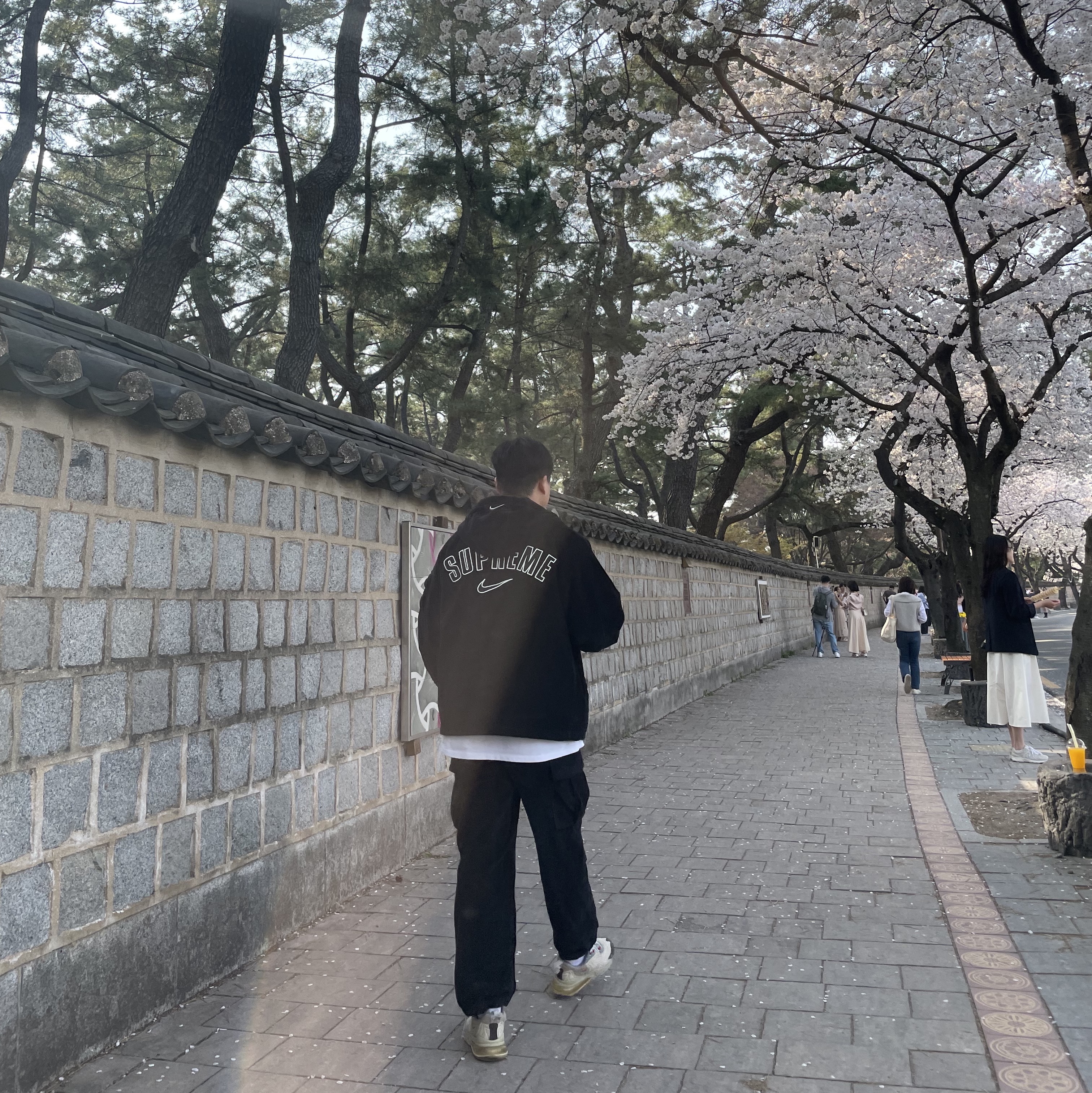 Supreme x Nike Arc Corduroy Hooded Jacket Black - 22SS, Supreme x Nike Arc Corduroy Cargo Pants Black - 22SS 착용 스타일