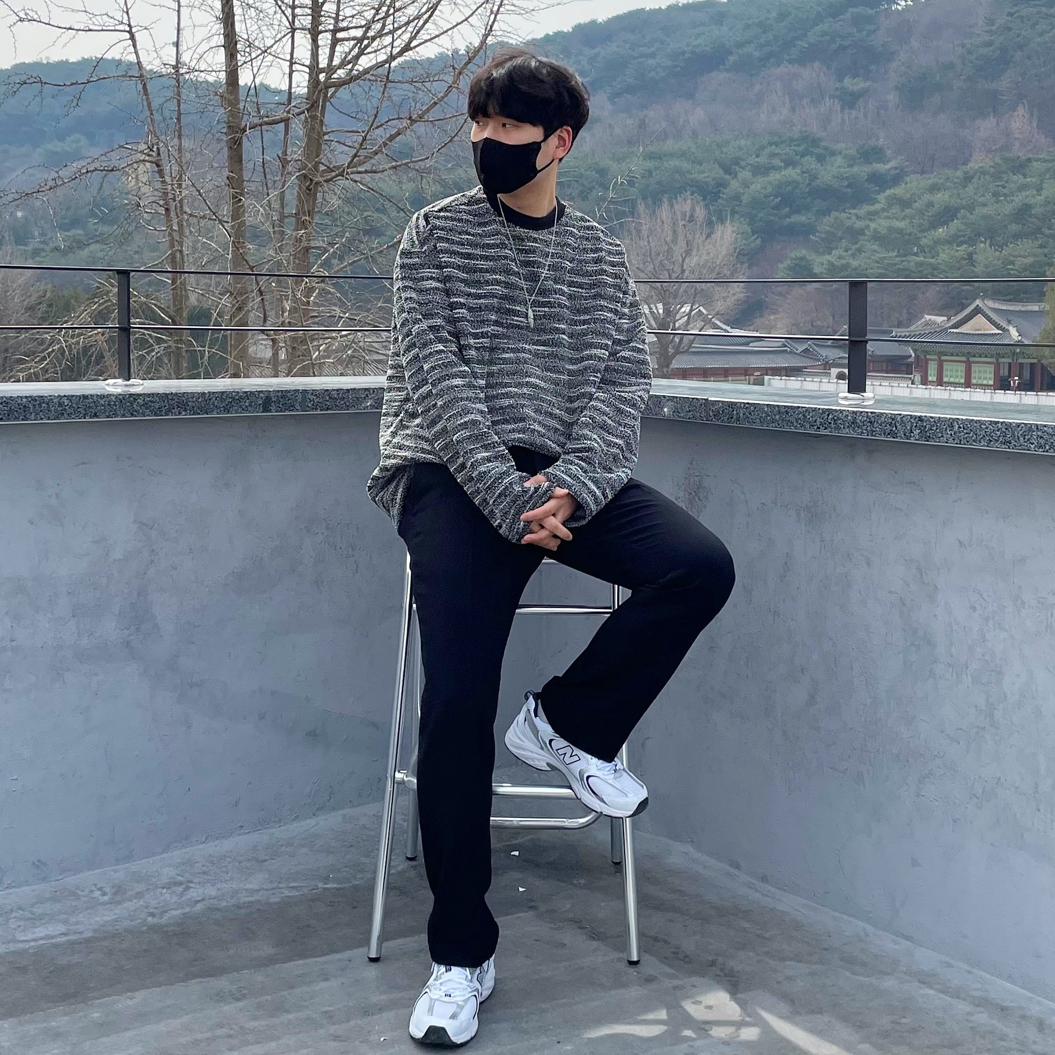 New Balance 530 White 착용 스타일