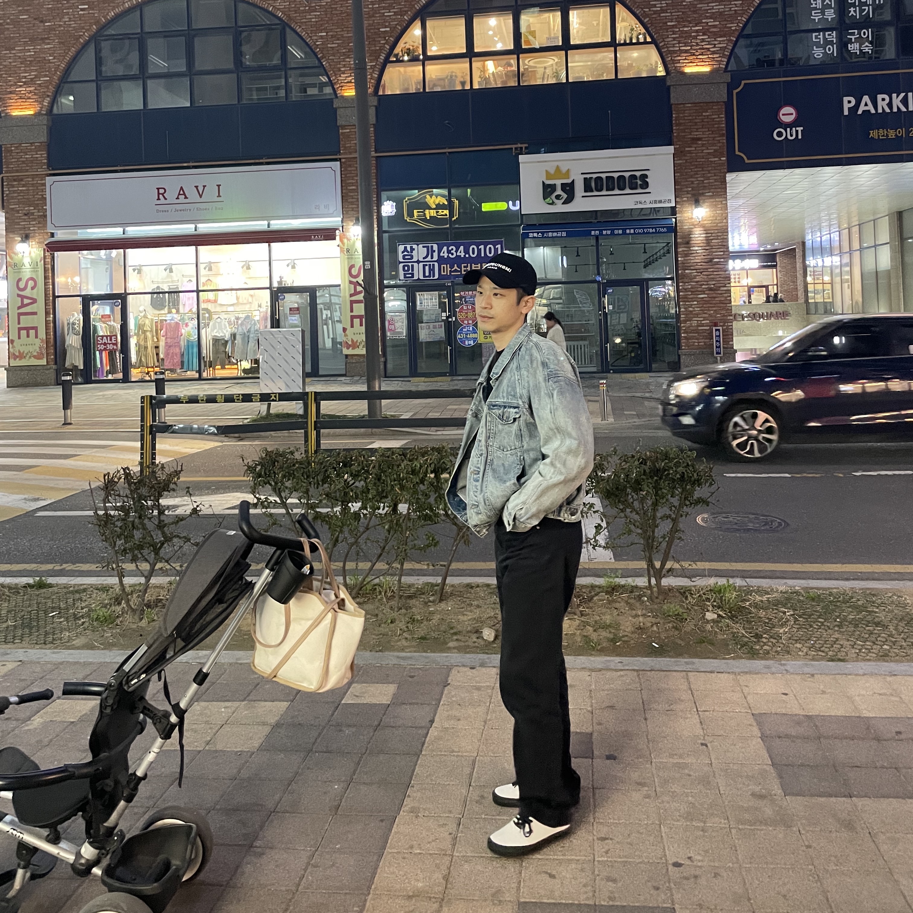 Wooyoungmi Embroidered Ball Cap Black - 23SS 착용 스타일