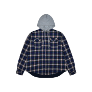 Project G/R Reversible Hoodie Check Shirts Navy