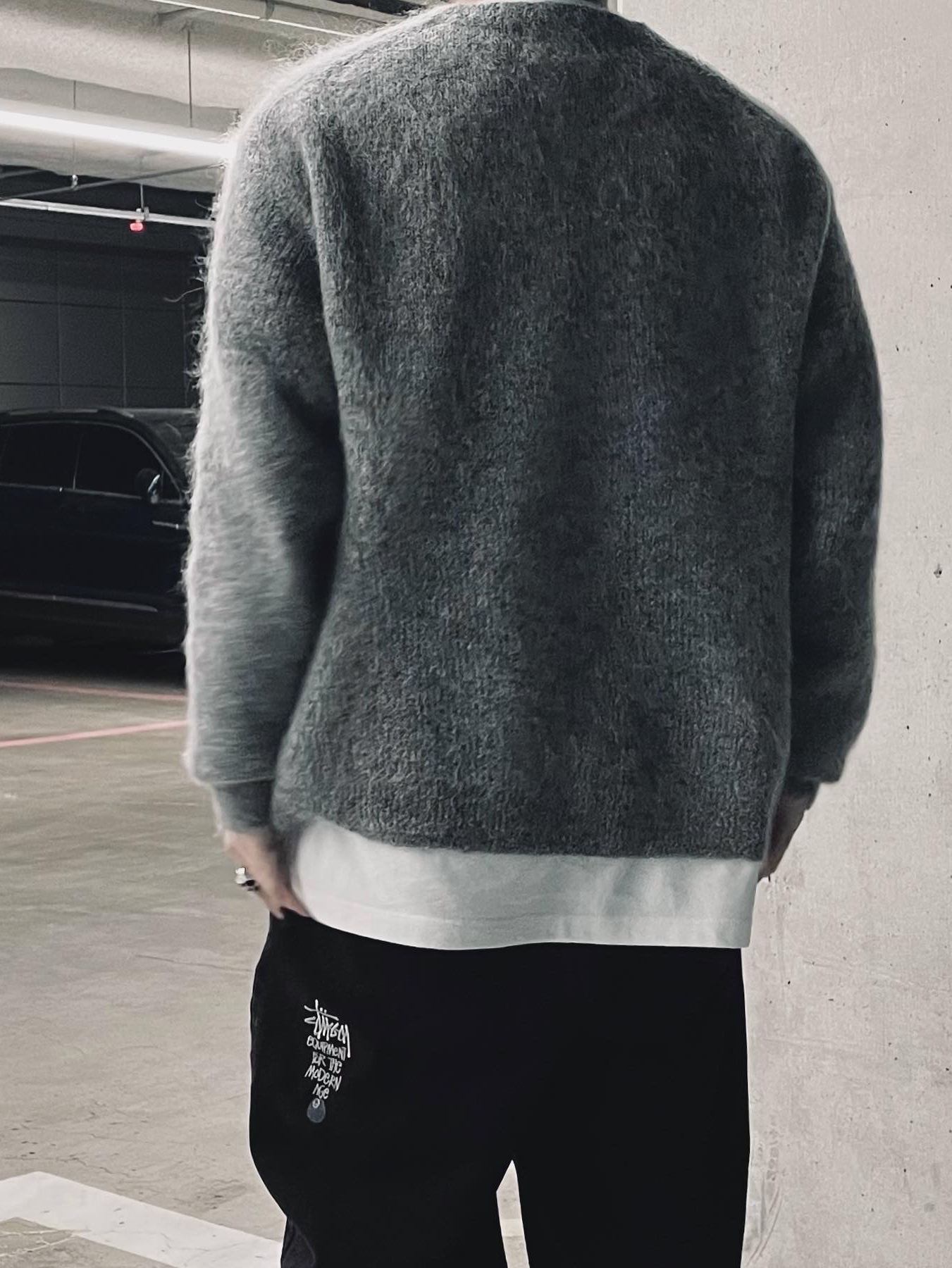 Stussy Washed Canvas Big OL' Jean Black, Nike x Supreme Air Force 1 Low White 착용 스타일 - 1