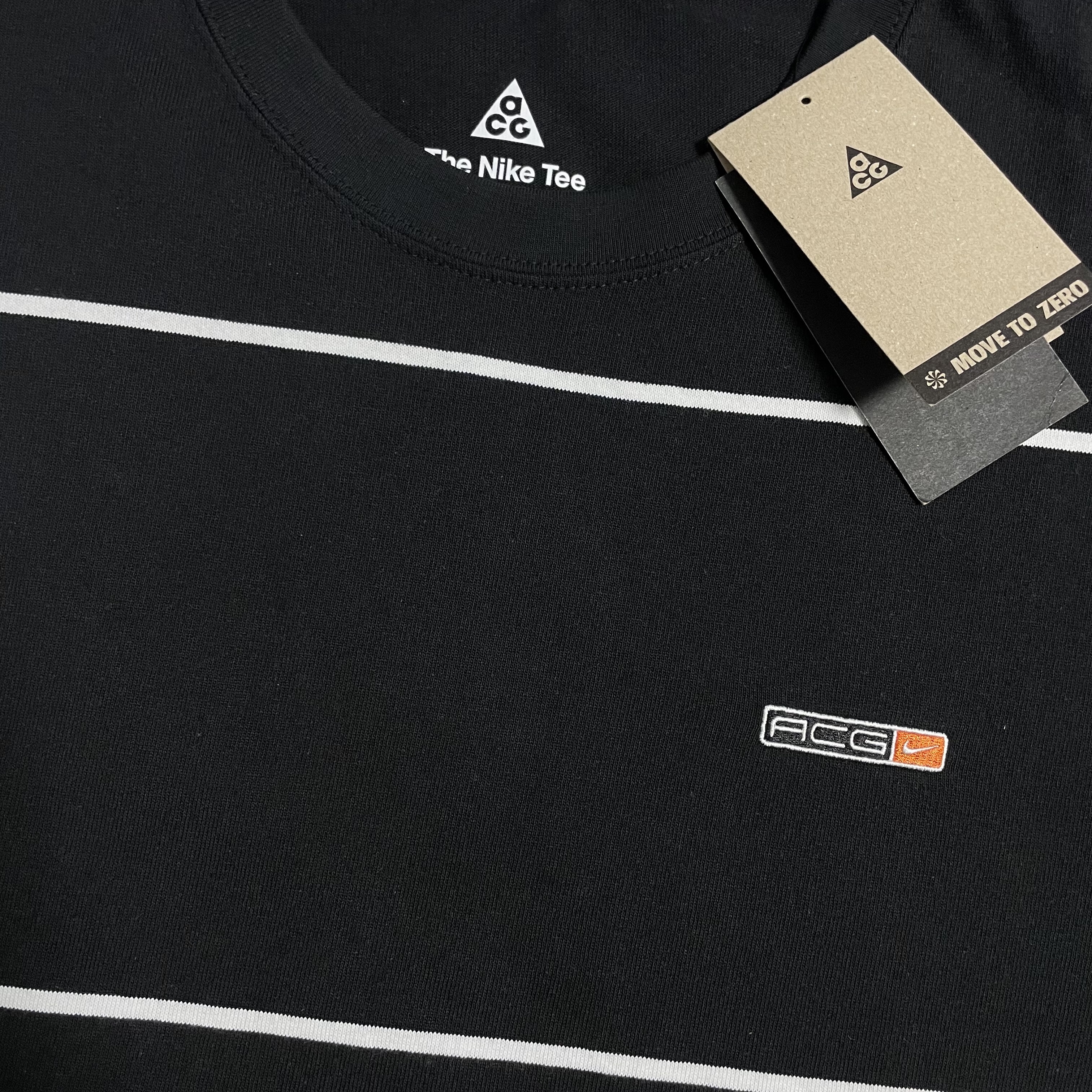 Nike ACG Stripe T-Shirt Black - US/EU 착용 스타일