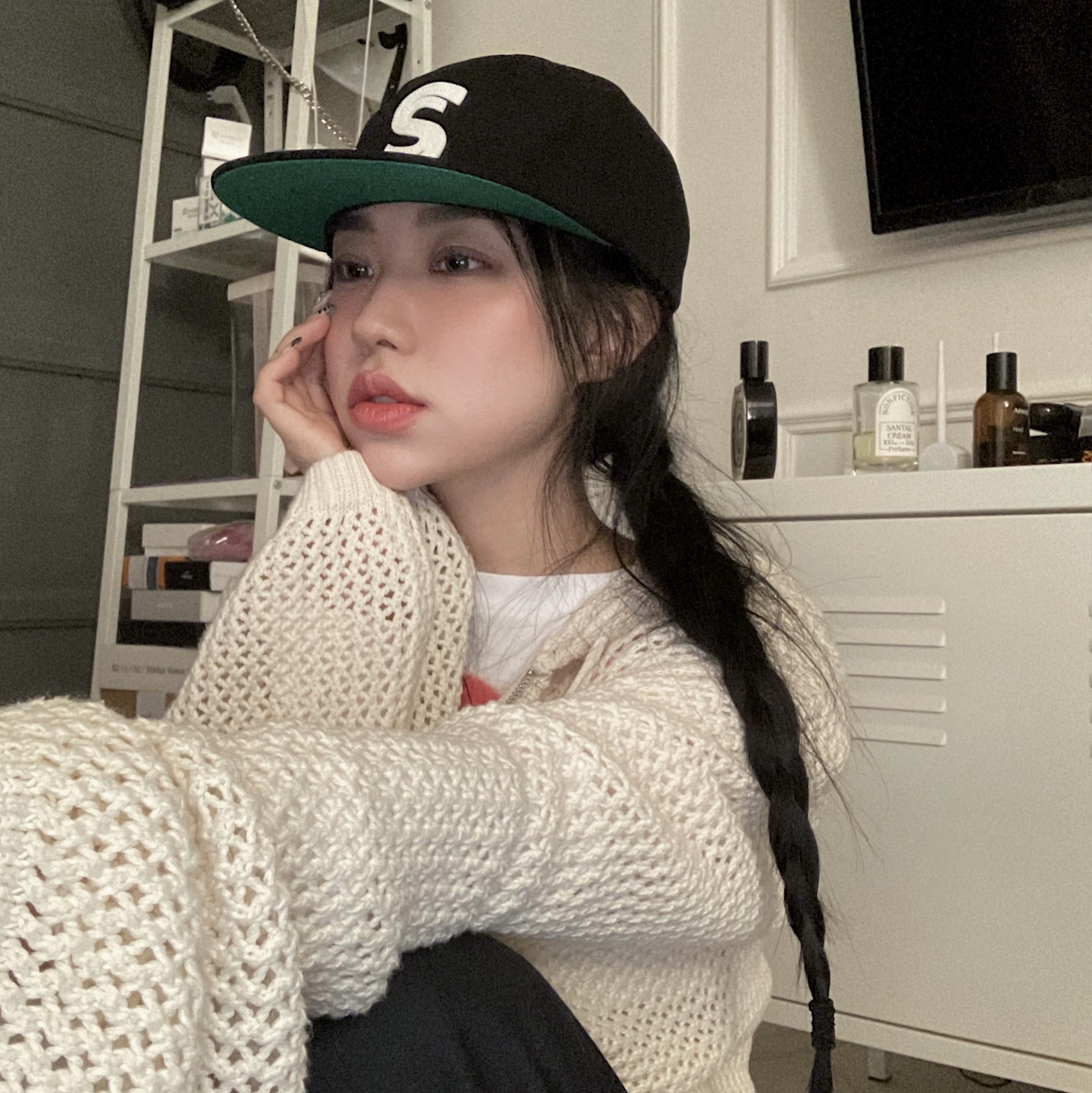 [KREAM 단독] Safarispot Emblem Patch Cap Black 착용 스타일