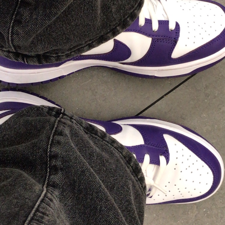 Nike Dunk Low Retro Championship Court Purple 착용 스타일