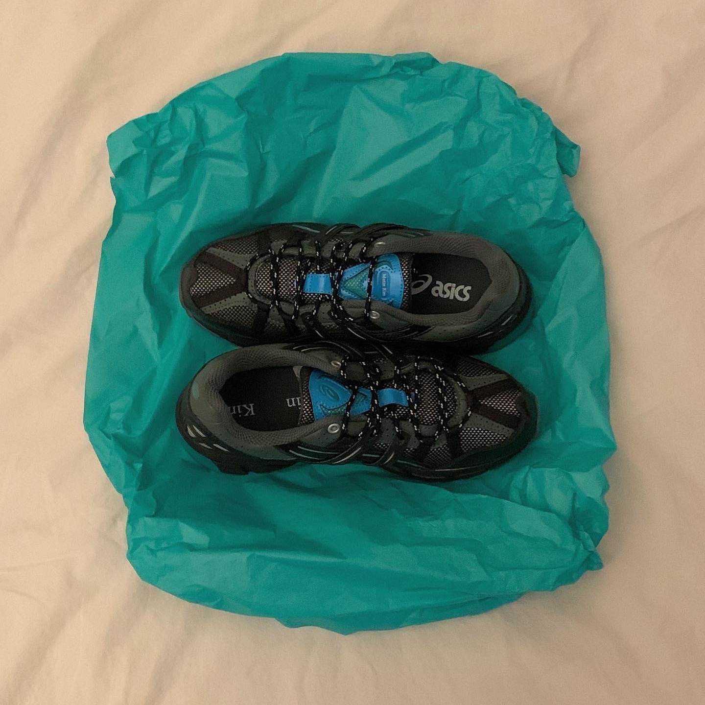 (W) Asics x Matin Kim Gel-Sonoma 15-50 Black Pure Silver 착용 스타일 - 1