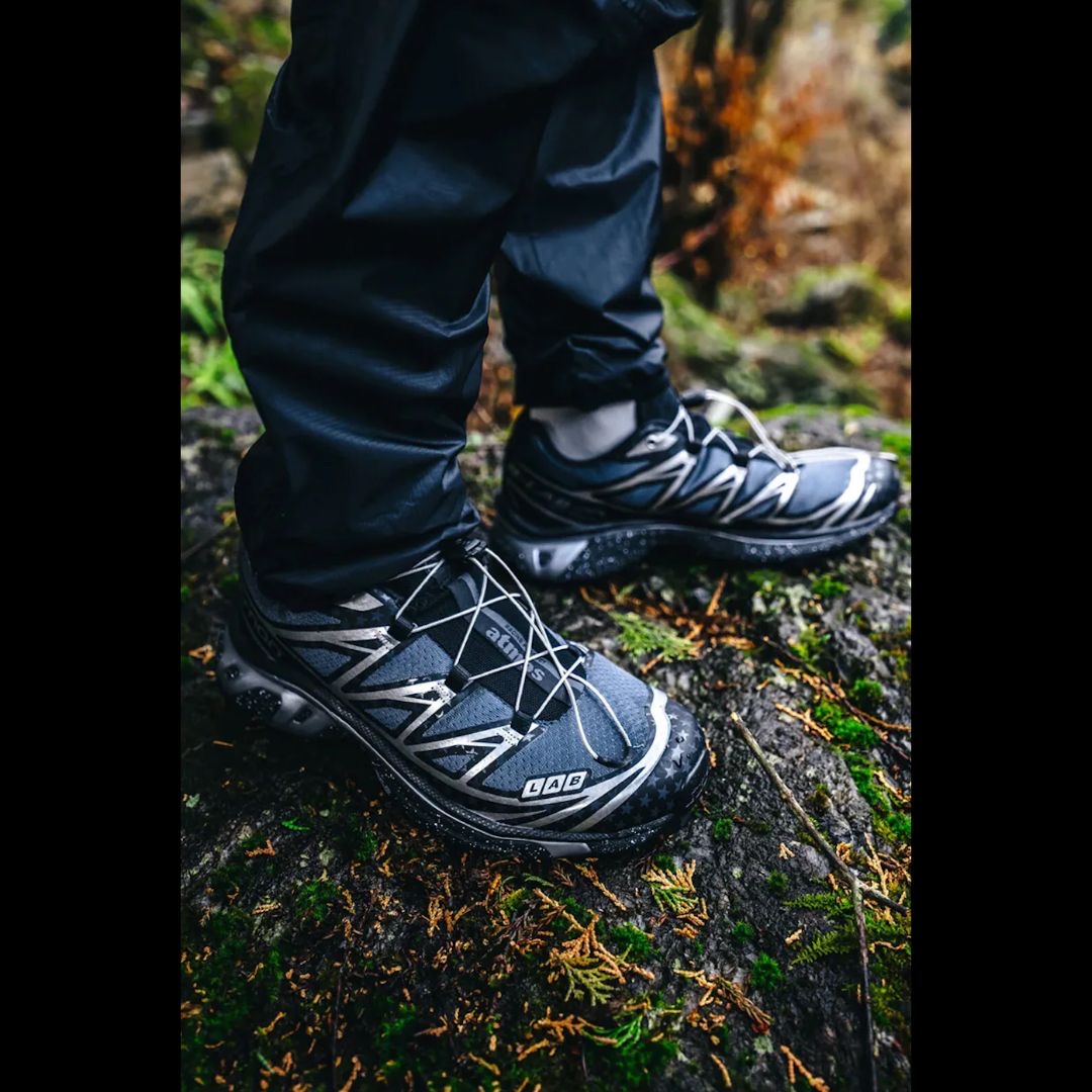 Salomon x Atmos XT-6 Black Silver 착용 스타일 - 3