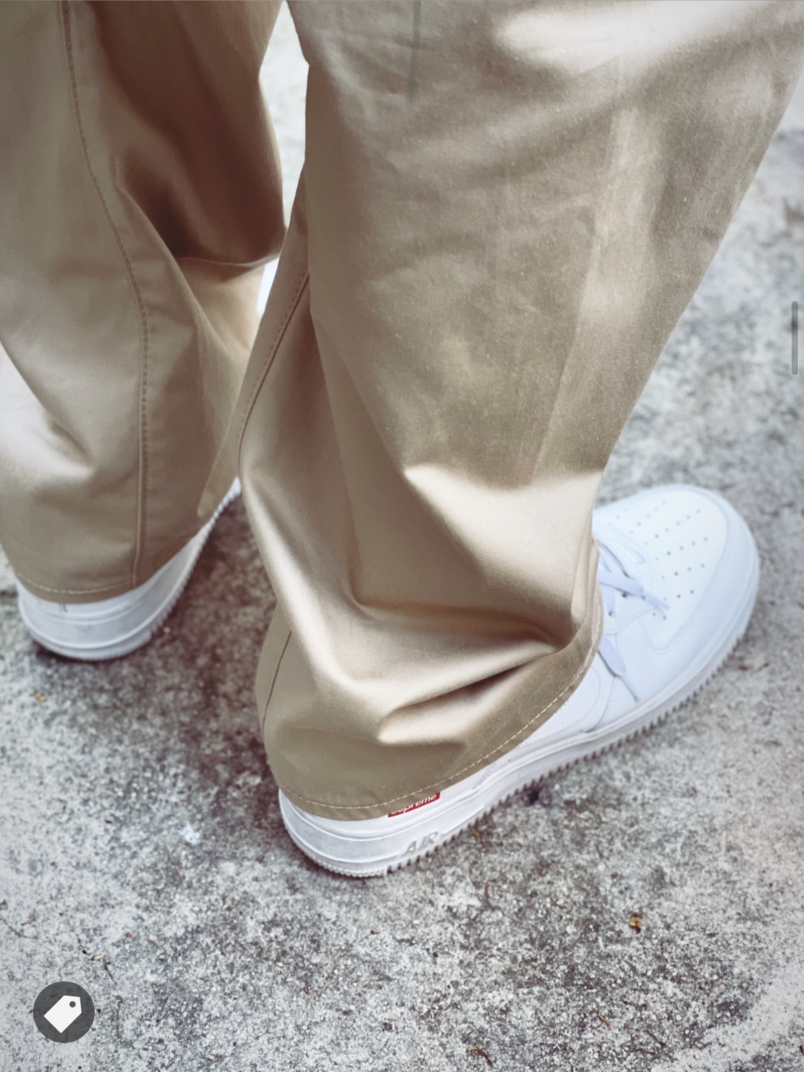 Nike x Supreme Air Force 1 Low White 착용 스타일
