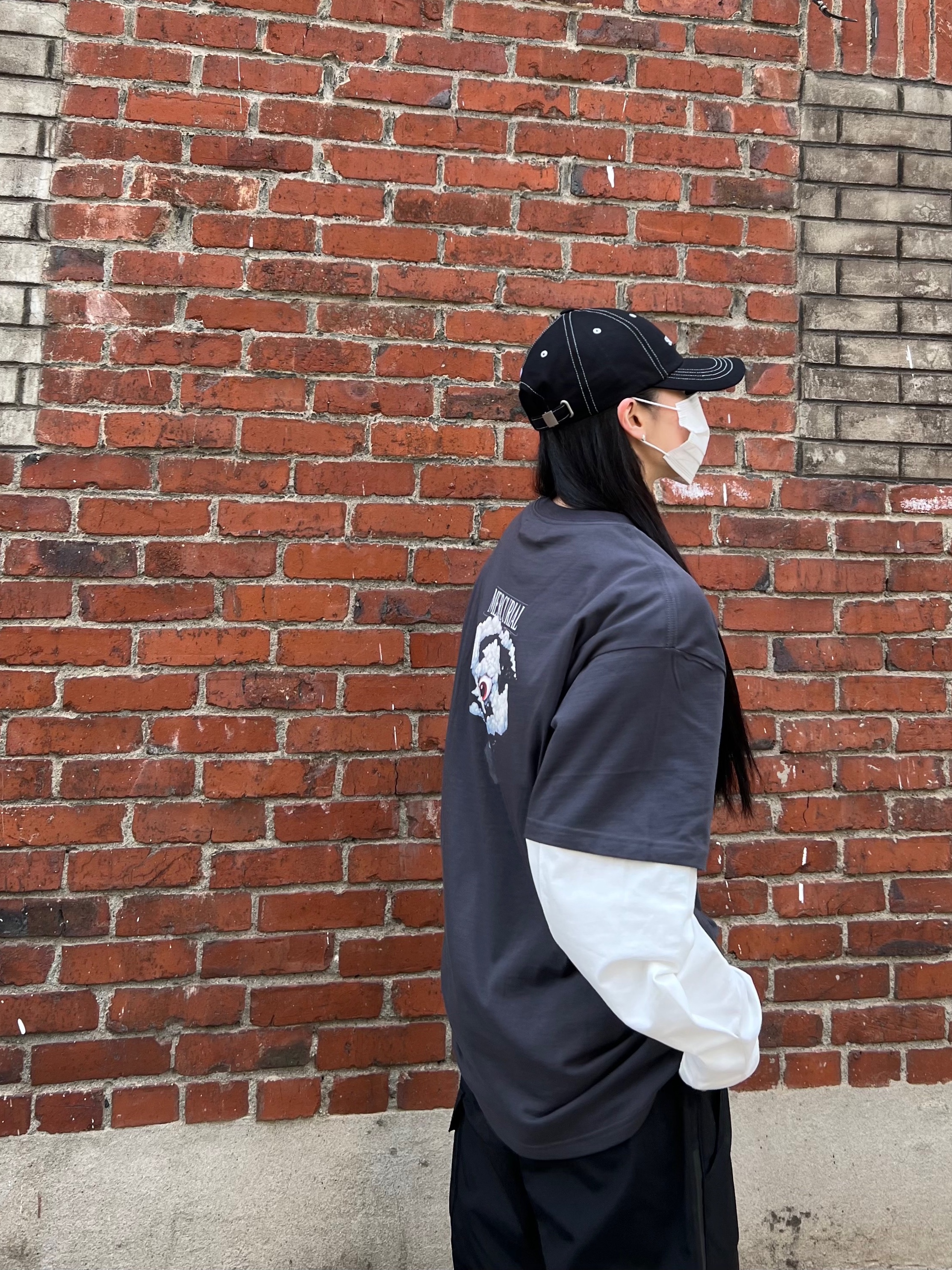 Asics x JJJJound Gel-Kayano 14 Silver Black, Sansan Gear Nylon Wing Cap Brown - 22FW 착용 스타일 - 3