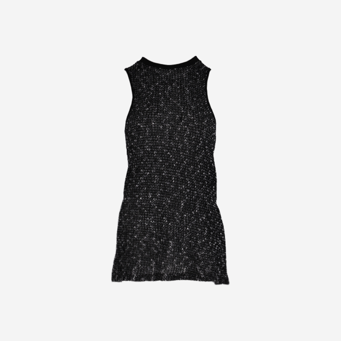 쿄 니트 백 컷아웃 슬리브리스 블랙(KYO Women Knit Back Cut-Out Sleeveless Black)