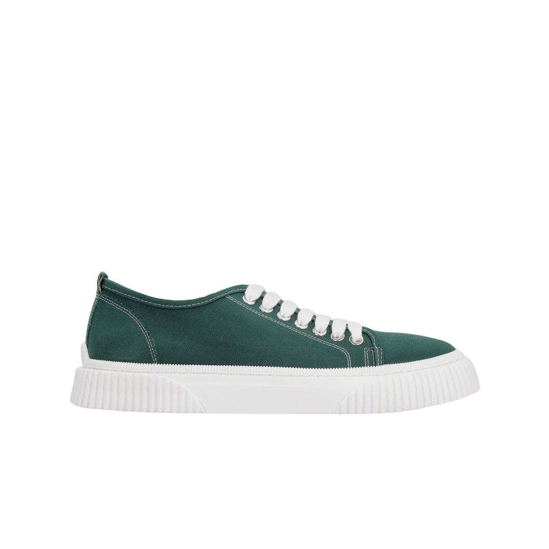 아미 솔 로우탑 캔버스 스니커즈 에버그린(AMI Sole Low Top Canvas Sneakers Evergreen) - 1